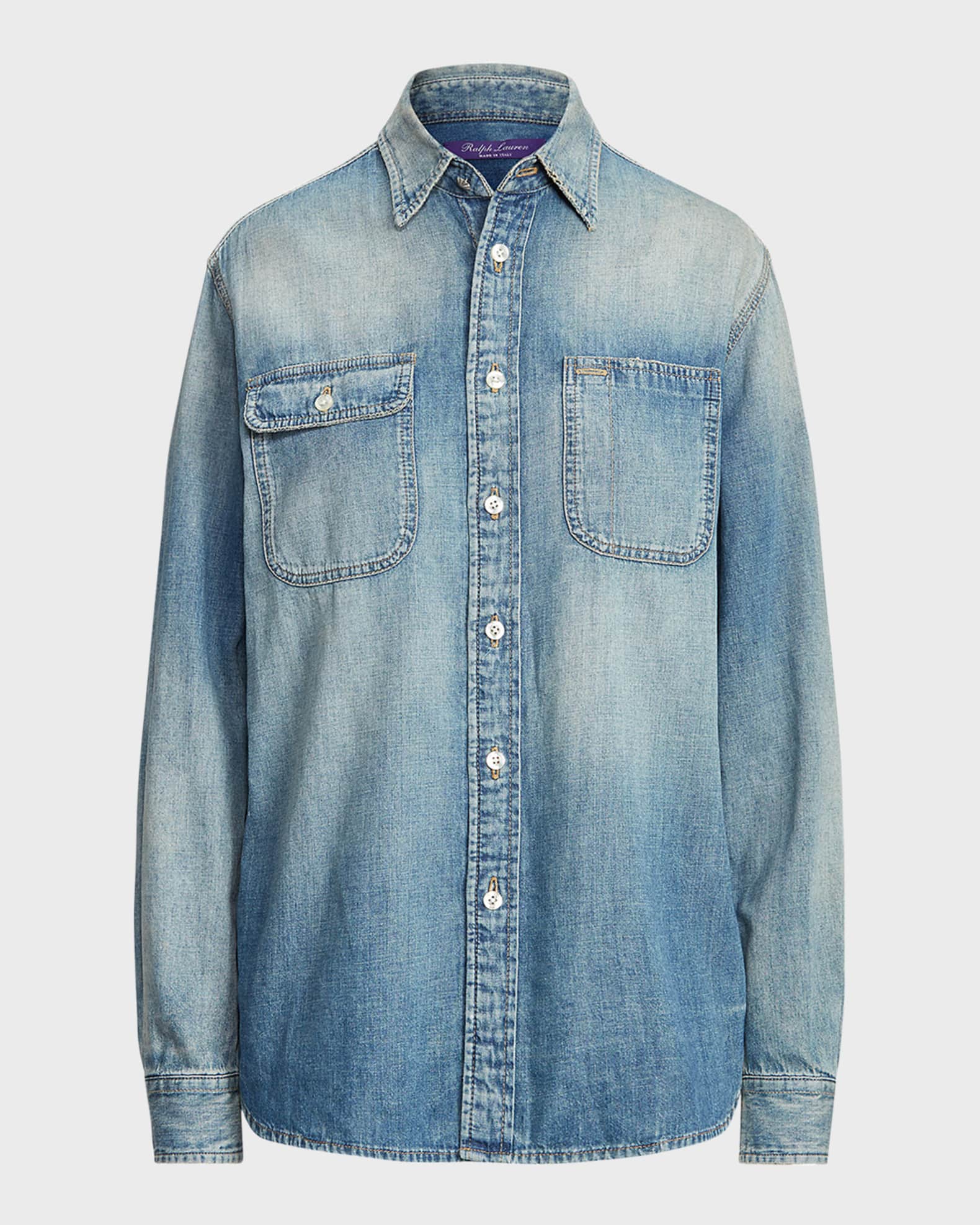 Tamia Button-Down Chambray Shirt 1