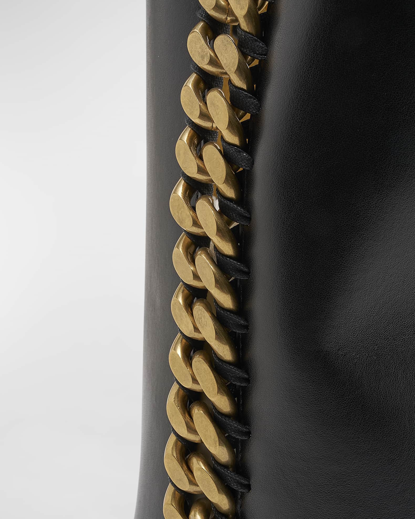 【送料&関税込】Stella McCartney Two-tone Alter Mat Trace An Stella McCartney Two-Tone Chain Vegan Leather Tote Bag