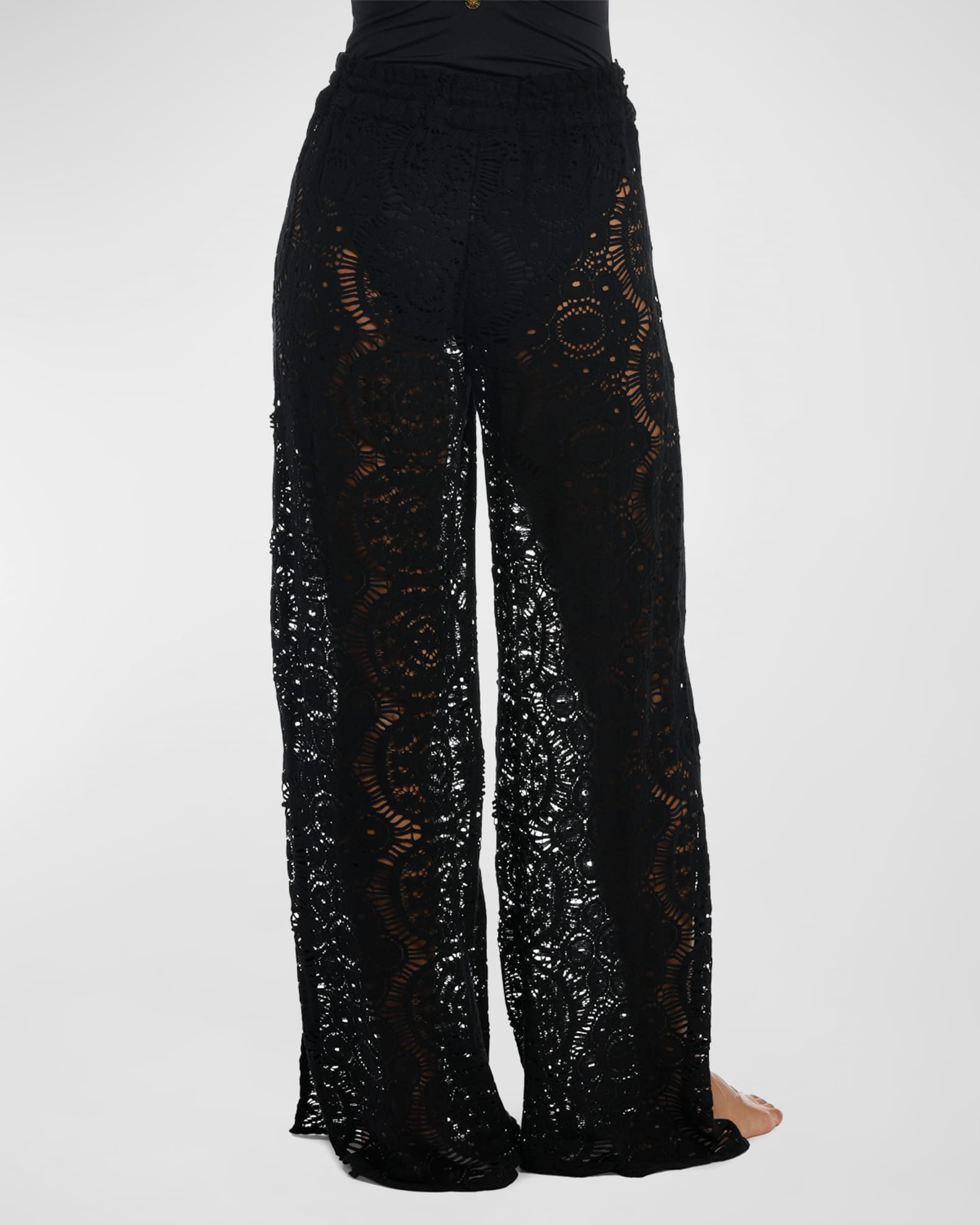 Sunshine 79 Adjustable Tie-Waist Cotton Crochet Coverup Pants | Neiman ...