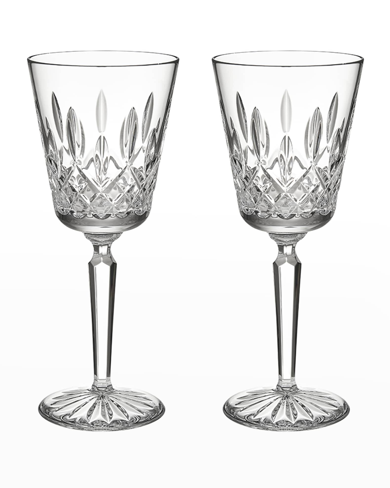 Waterford Crystal Lismore Tall Large Wine Glasses 15 oz., Set of 2