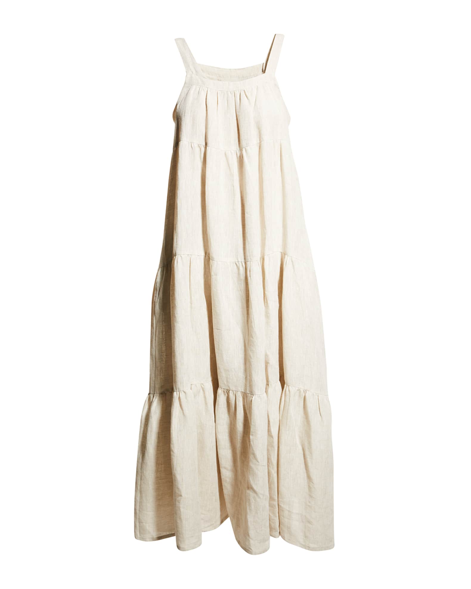 LAUDE the Label Sleeveless Tiered Midi Dress | Neiman Marcus