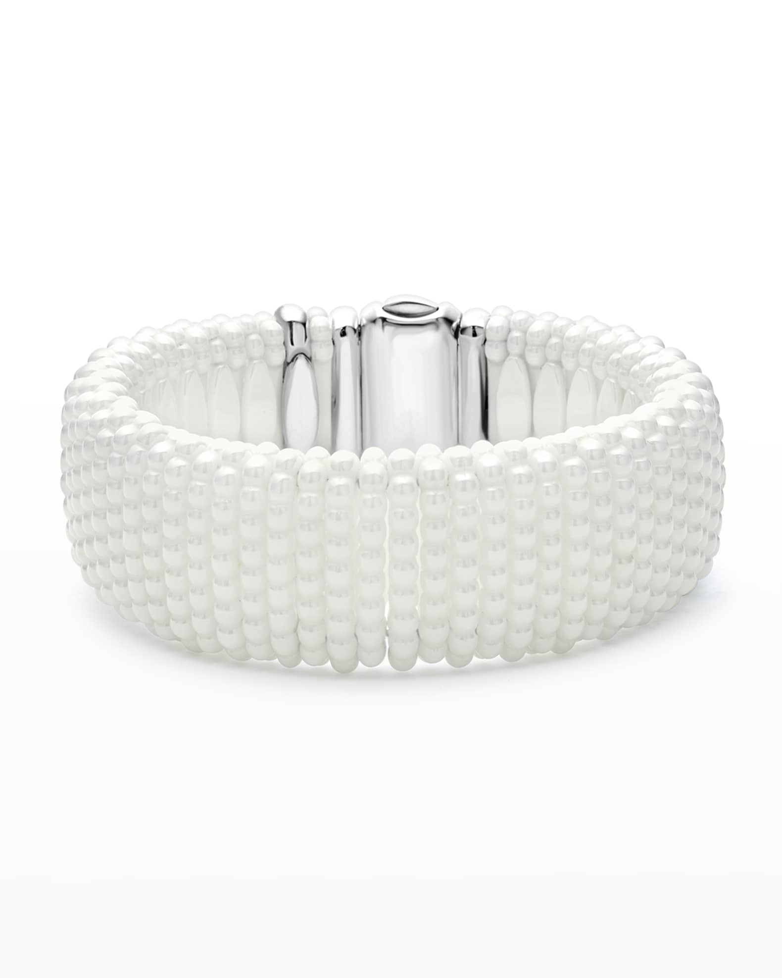 LAGOS White Caviar White Ceramic Wide 23mm Rope Bracelet