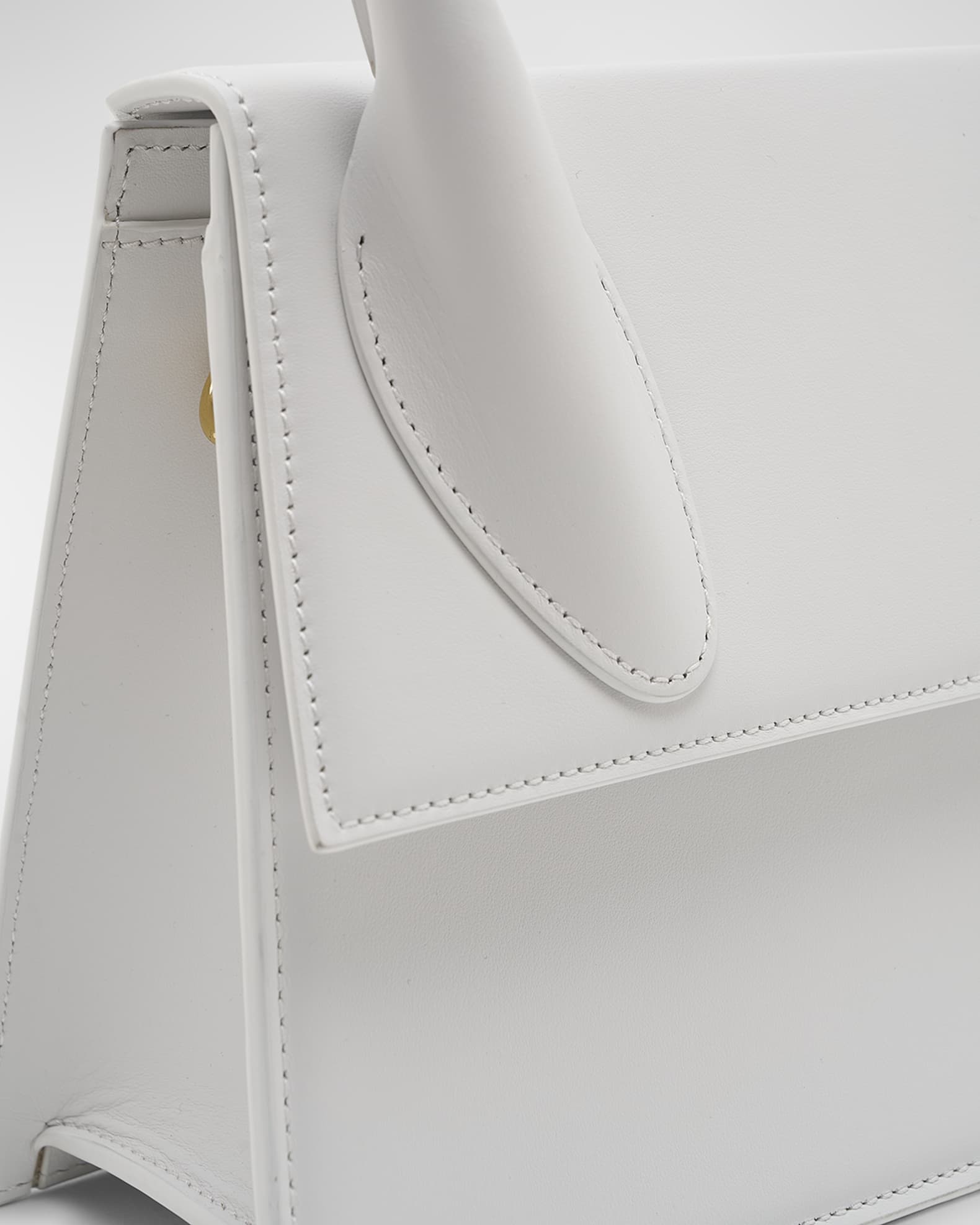 Jacquemus White Leather Grand Le Chiquito Top Handle Bag Jacquemus