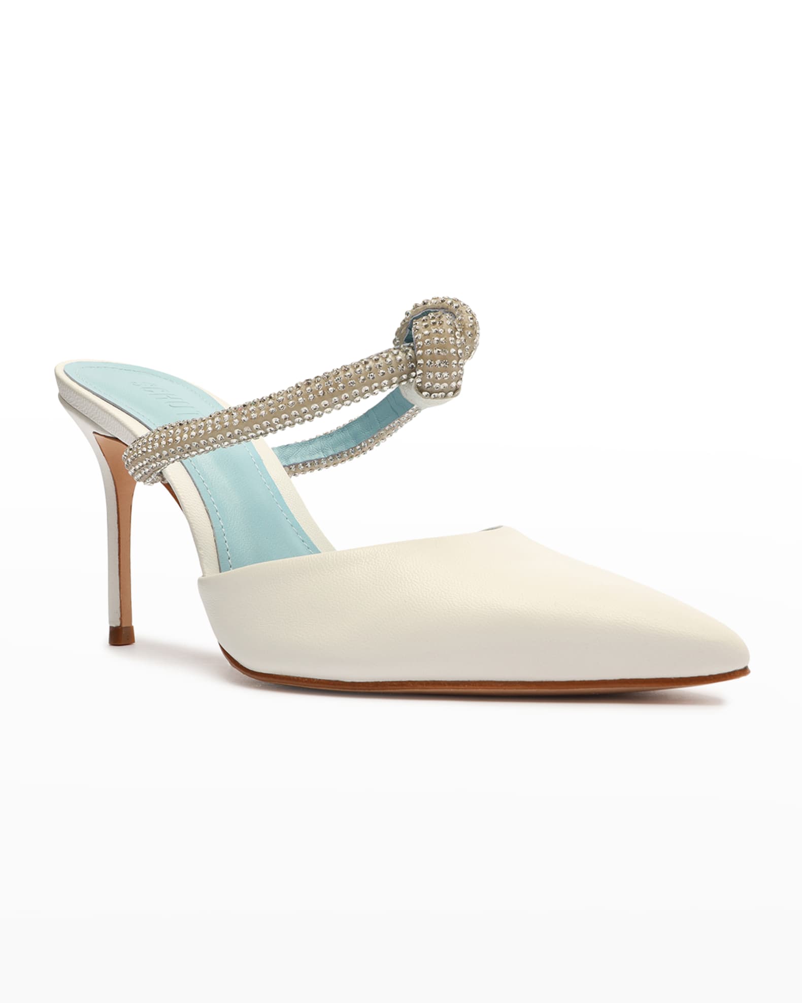 Pearl Crystal Knot Mule Pumps 1