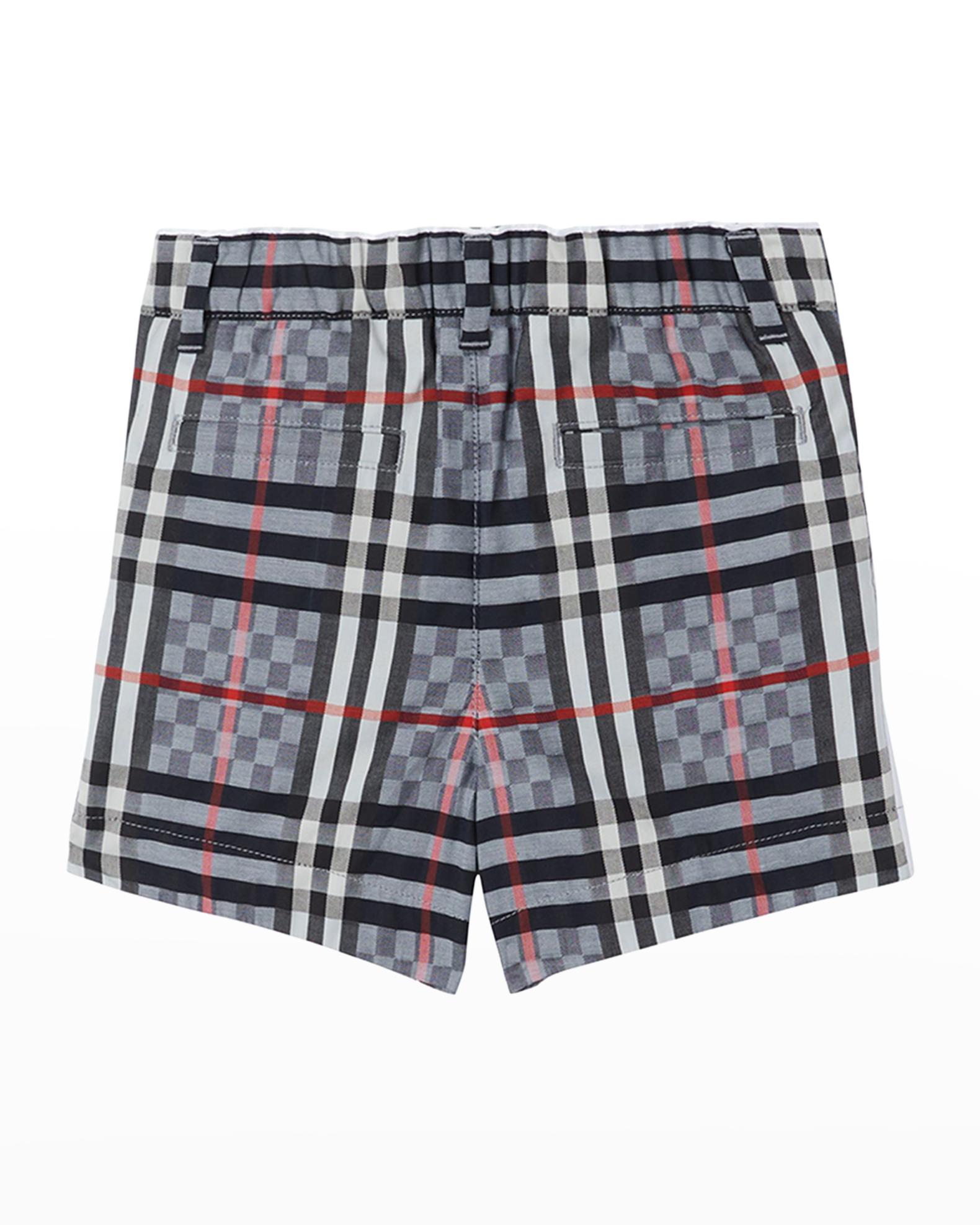 Boy's Dizzy Checkerboard Woven Shorts | Neiman Marcus