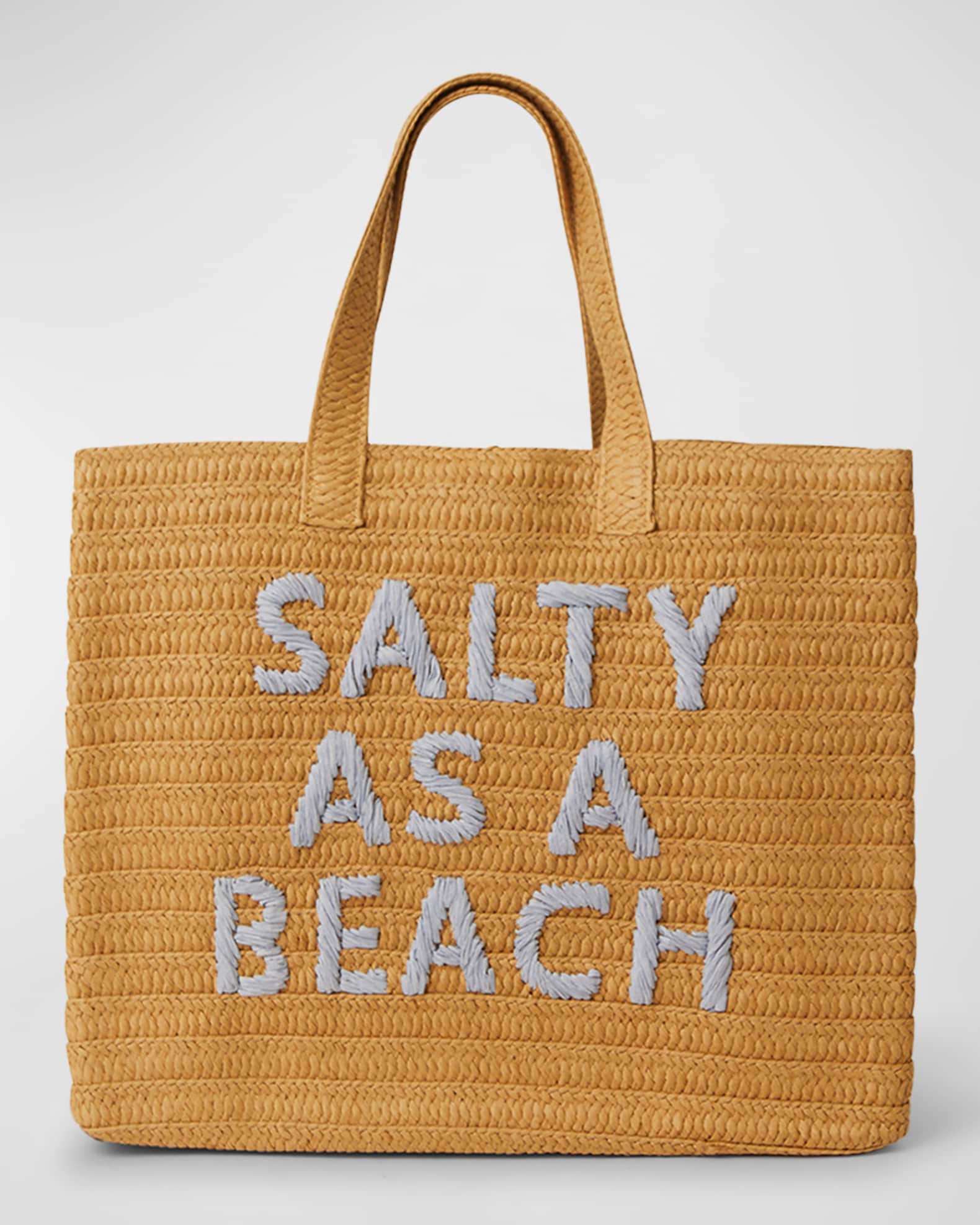 BTB Los Angeles Salty as a Beach Straw Tote Bag | Neiman Marcus