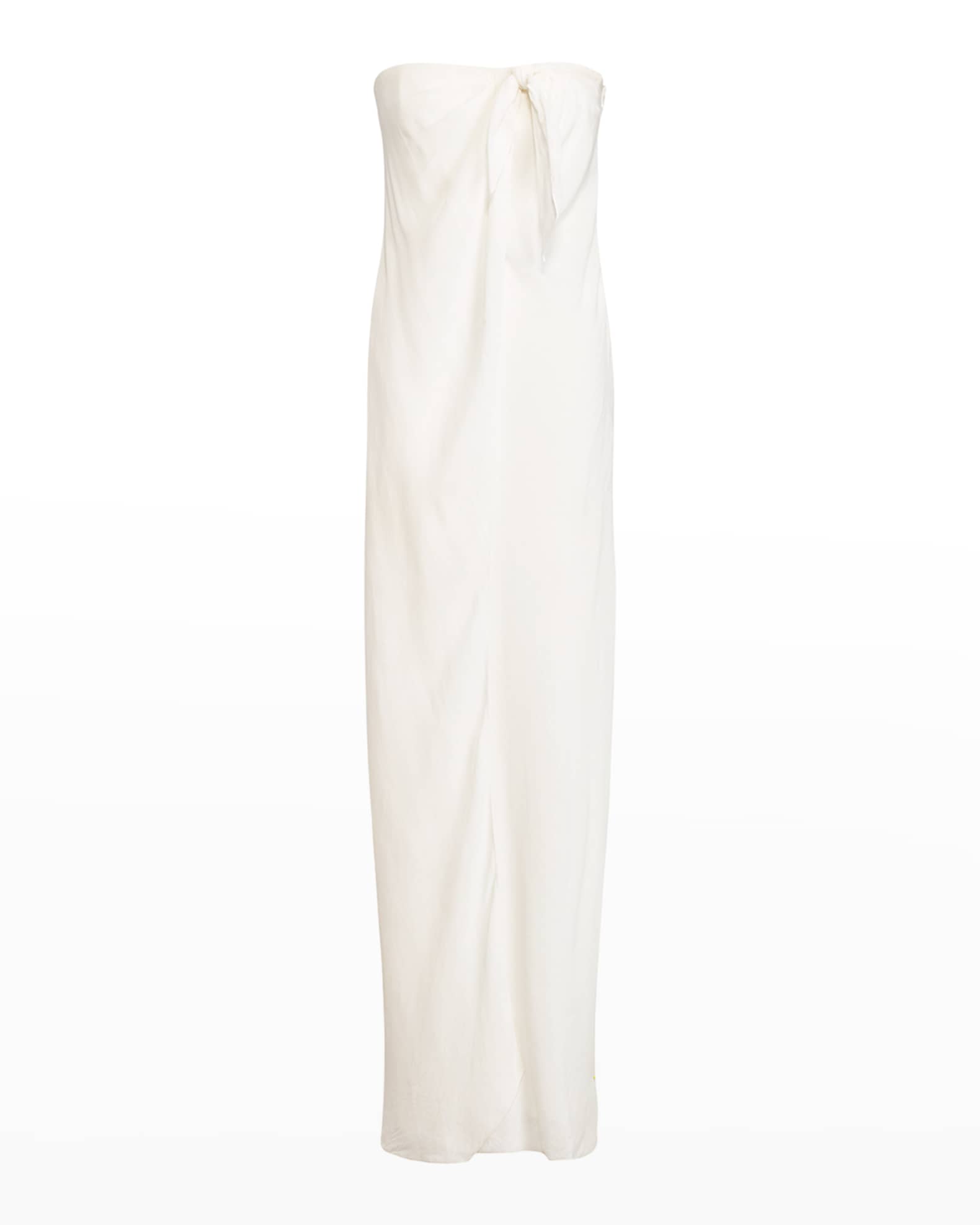 Ralph Lauren Collection Brigitta Tie-Knot Strapless Linen Voile Gown ...