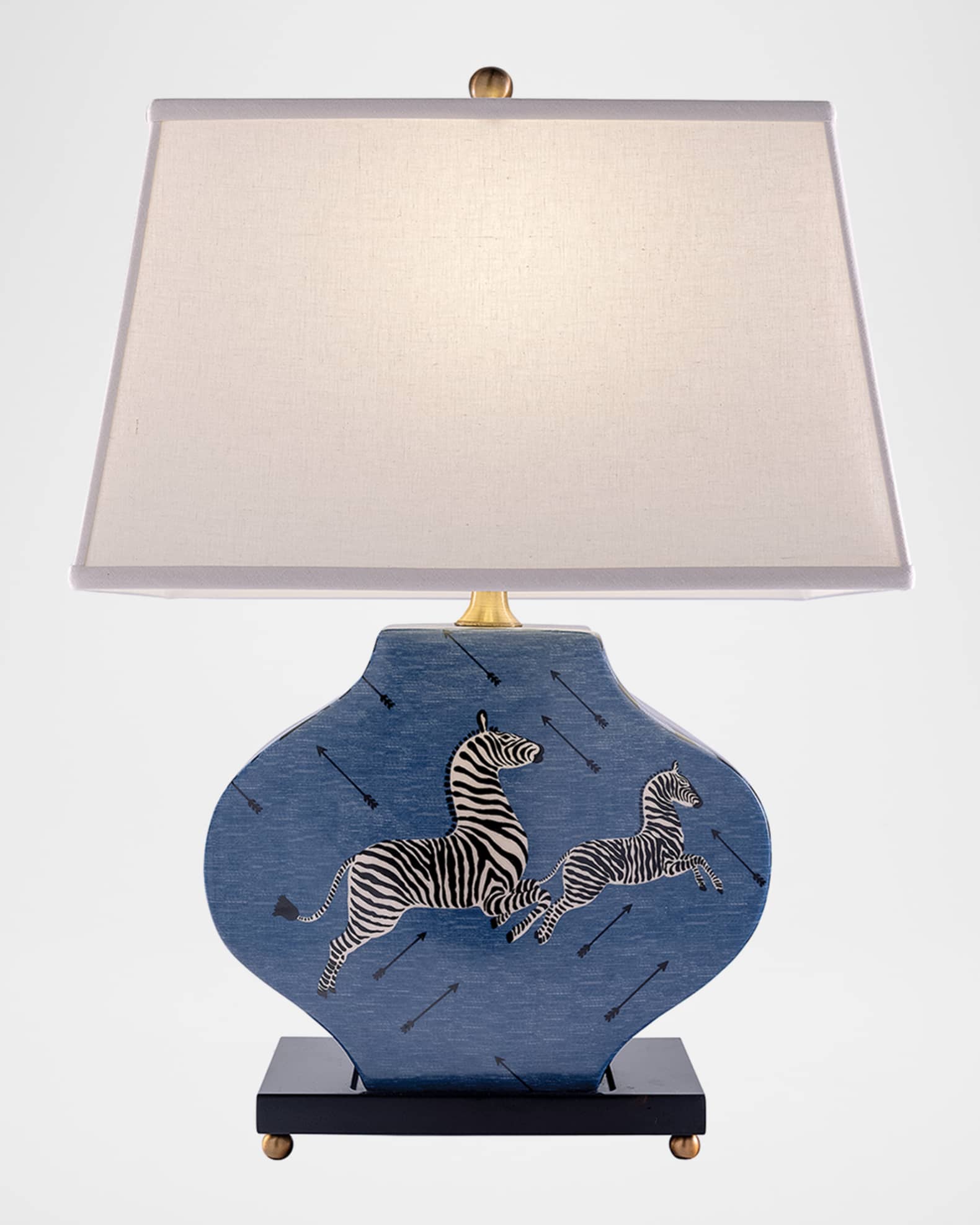 Port 68 Zebra Blue Lamp | Neiman Marcus