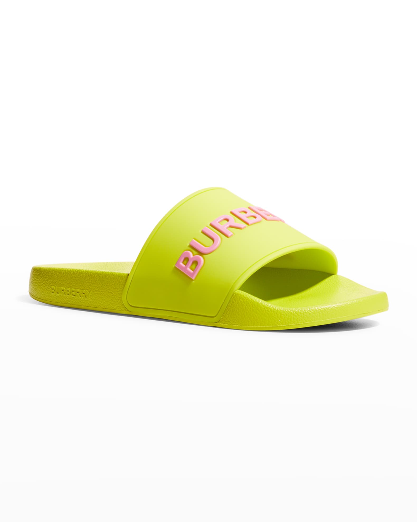 Burberry Furley Logo Slide Sandals | Neiman Marcus