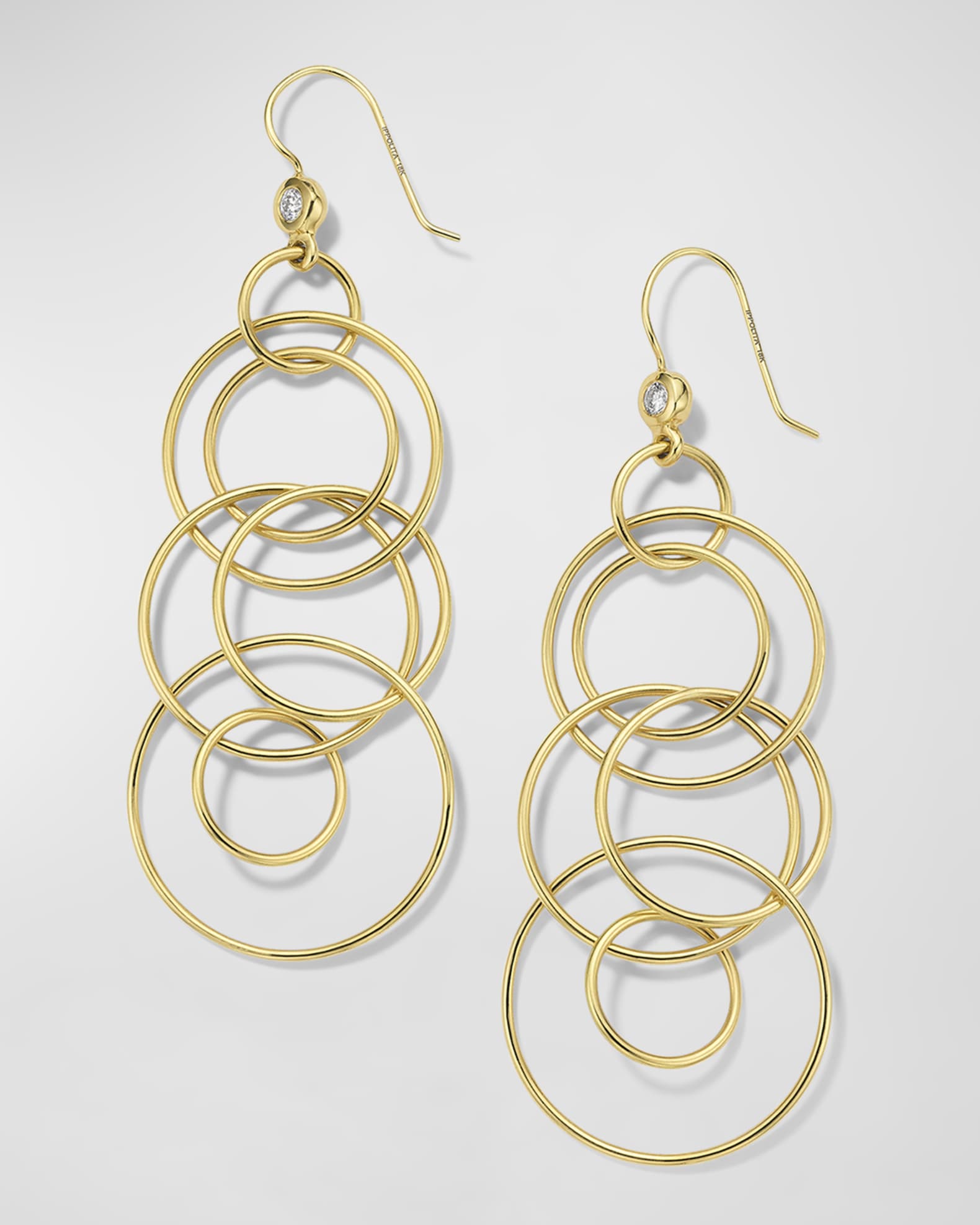 Jet Set Earrings in 18K Gold with Diamonds  0
