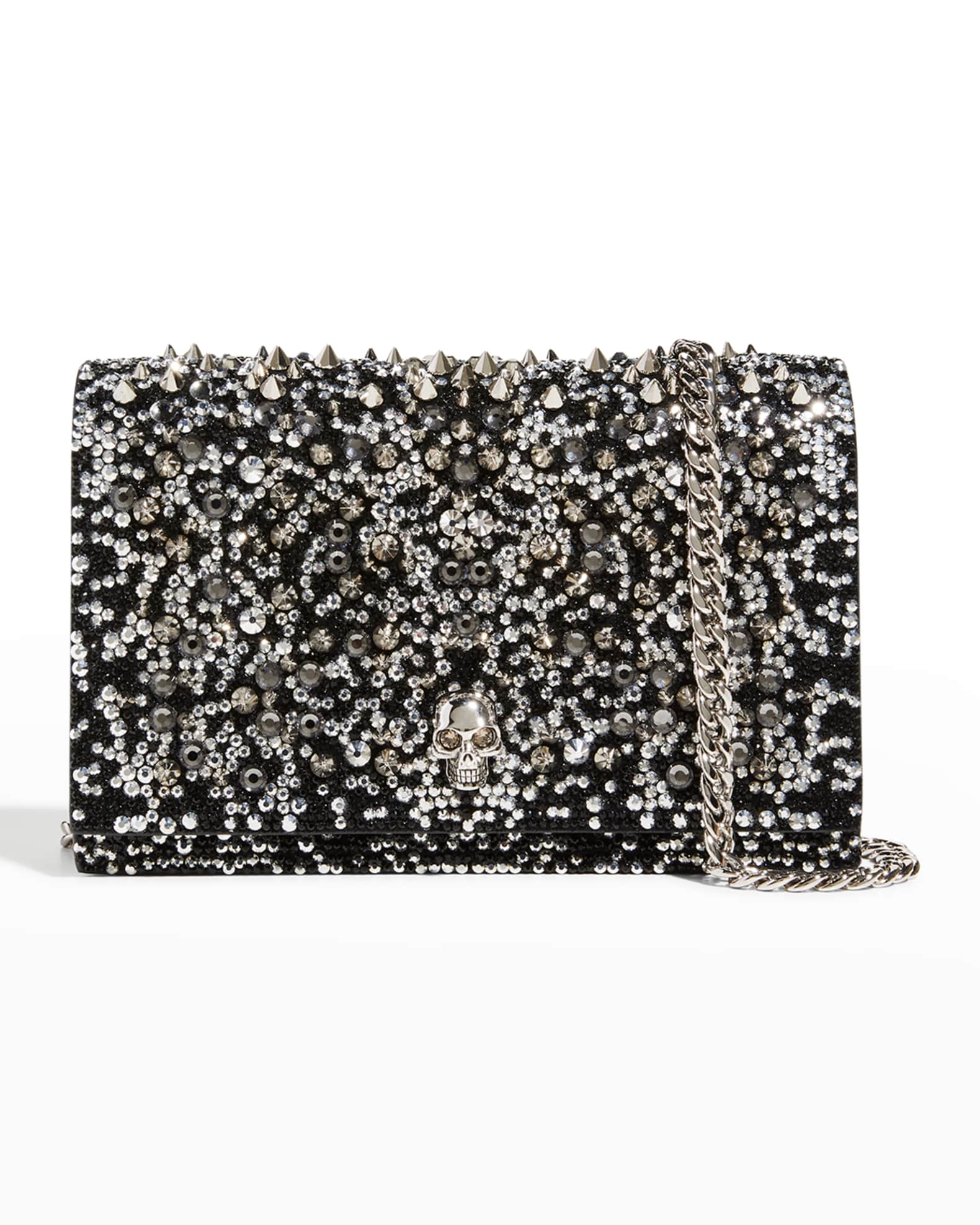Alexander McQueen Skull Mini Crystal Chain Crossbody Bag | Neiman Marcus