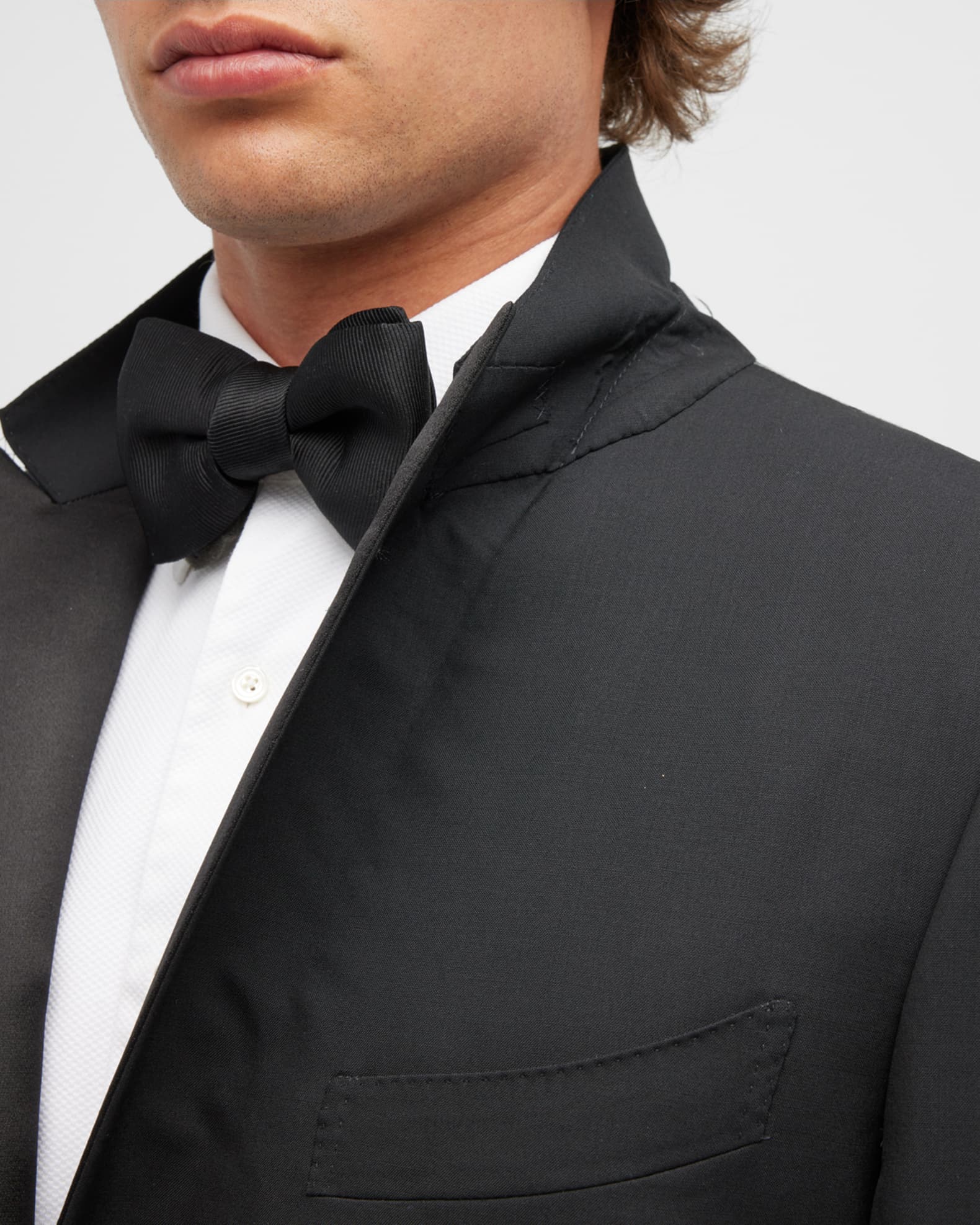 TOM FORD Men's Solid Wool Peak Tuxedo | Neiman Marcus
