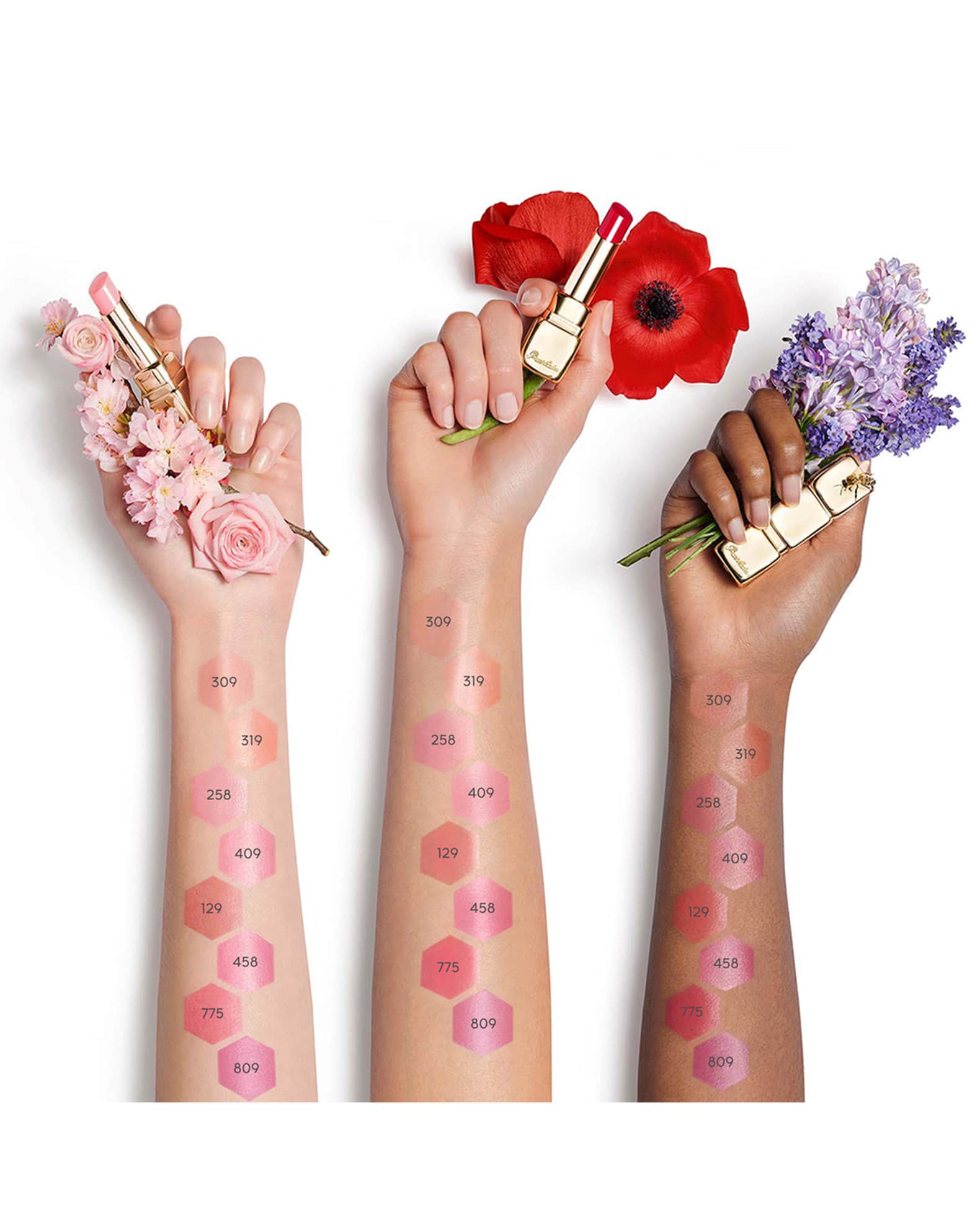 口紅 GUERLAIN BEE GLOW travelcollection KISSKISS BEE GLOW ⋅ 98% naturally-derived¹ honey tint balm