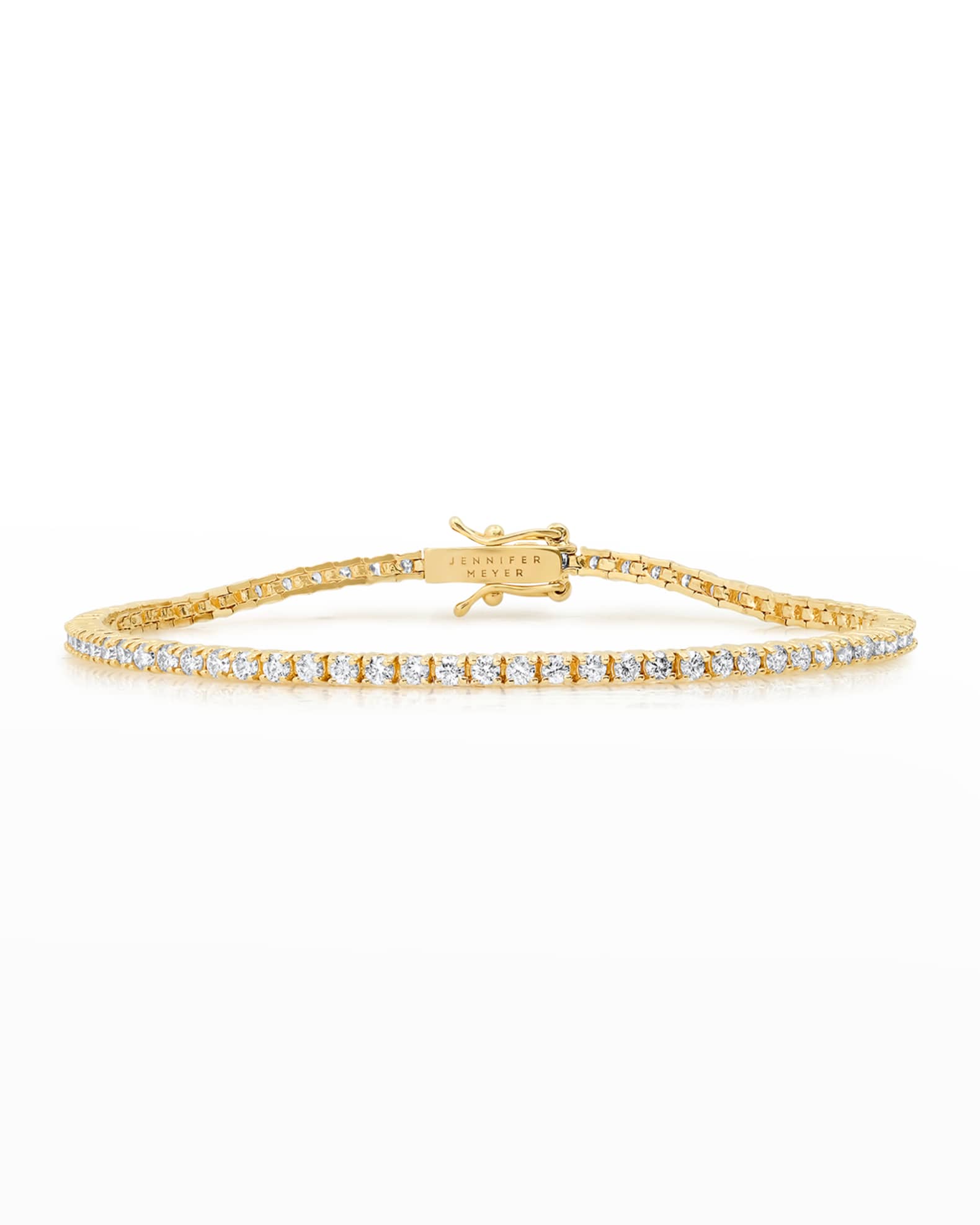 18k Yellow Gold Diamond Tennis Bracelet 0