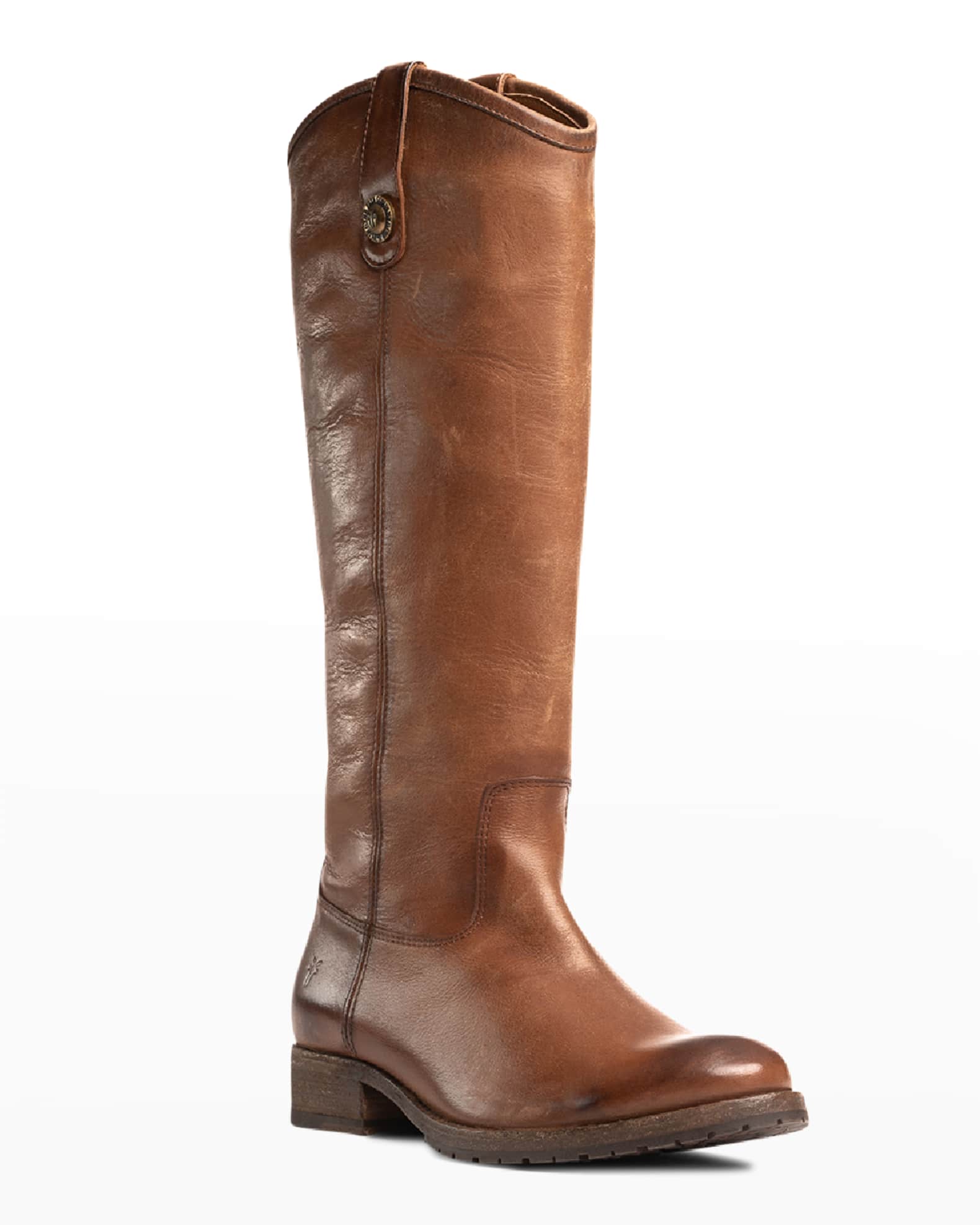 Frye Melissa Button Lug-Sole Tall Riding Boots | Neiman Marcus