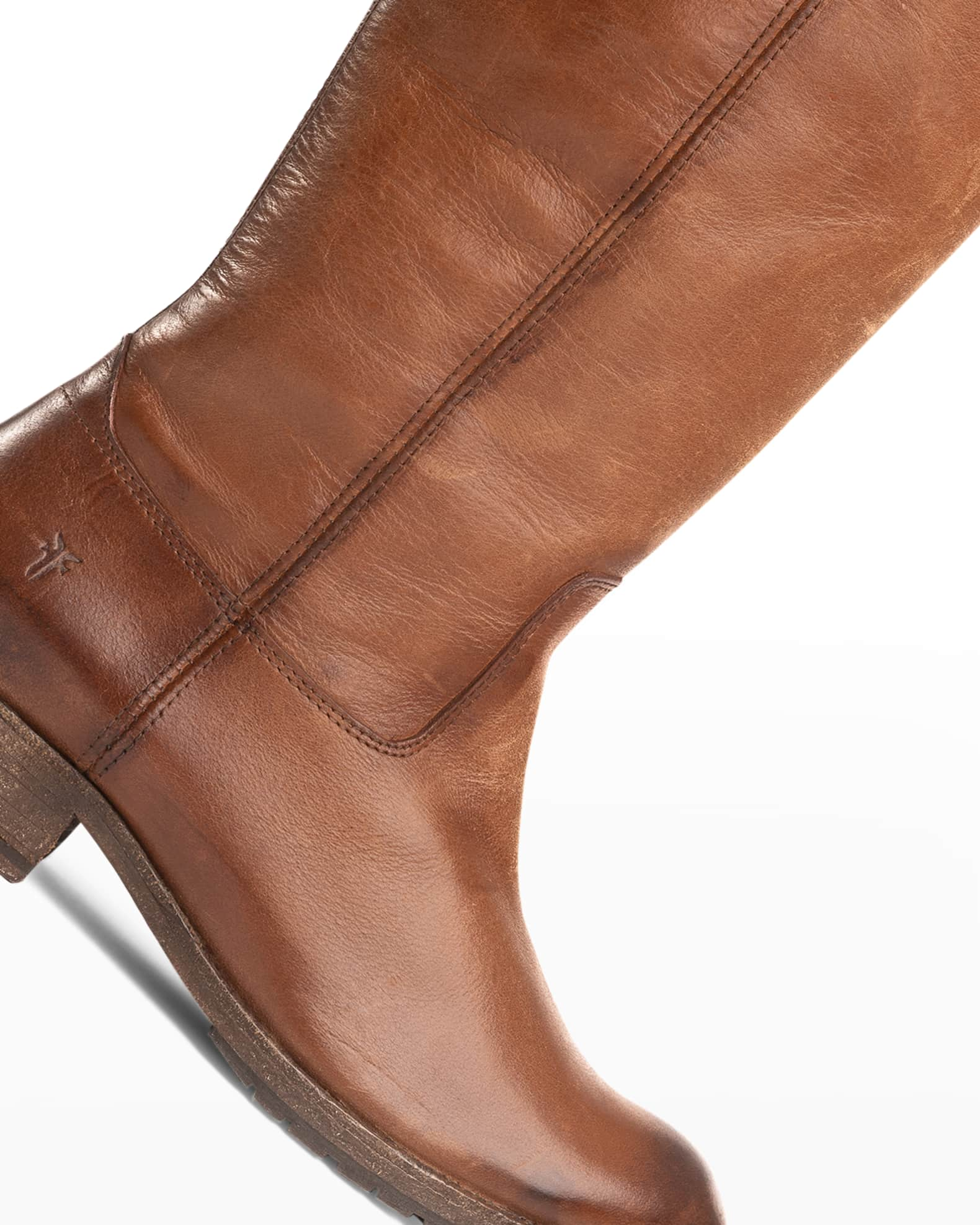 Frye Melissa Button Lug-Sole Tall Riding Boots | Neiman Marcus