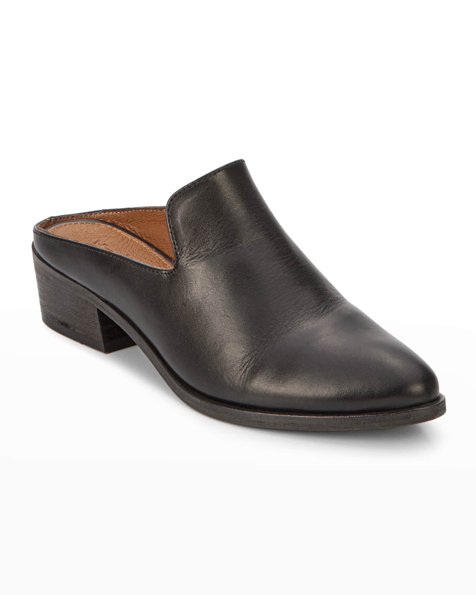 frye leather mules