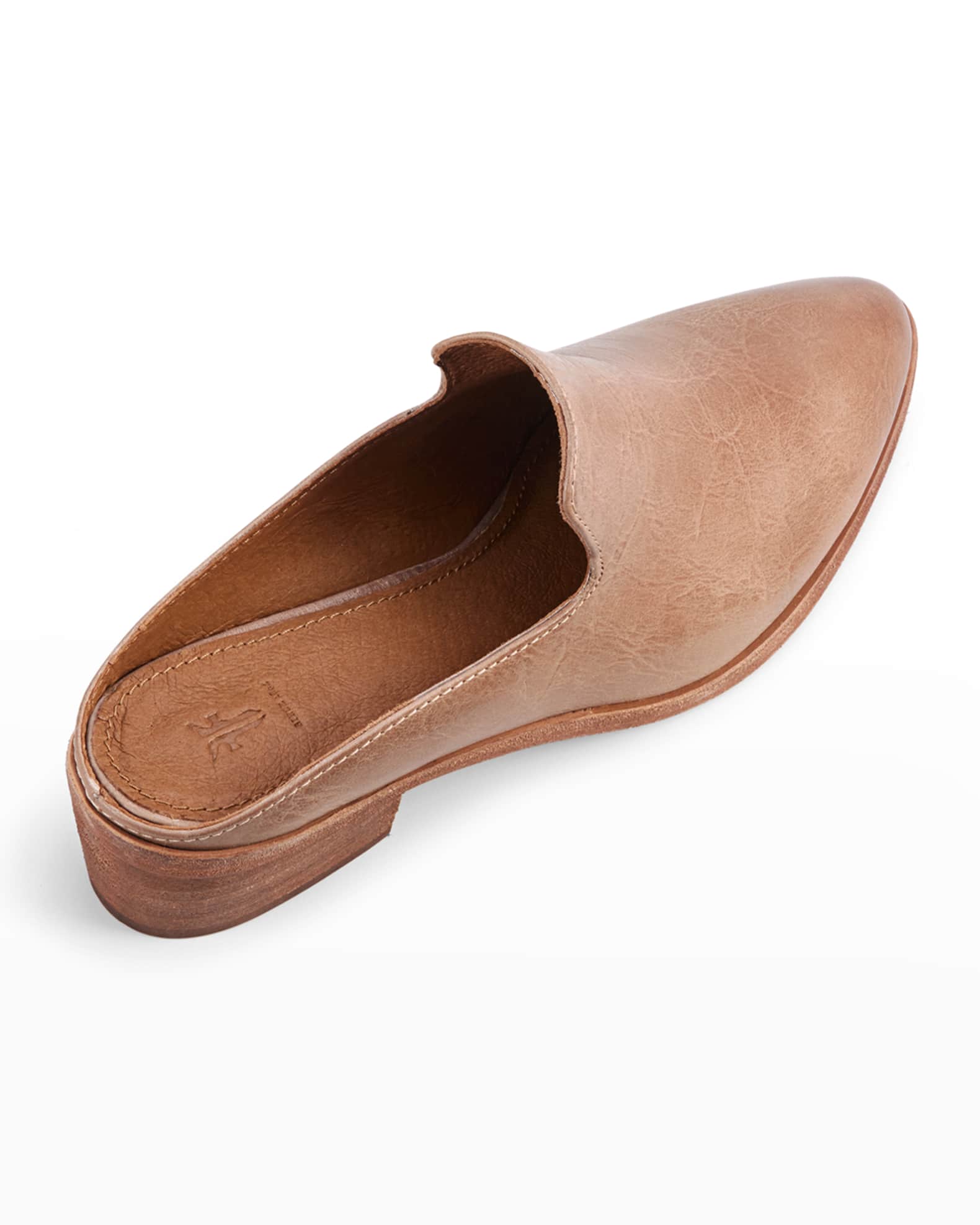 frye leather mules