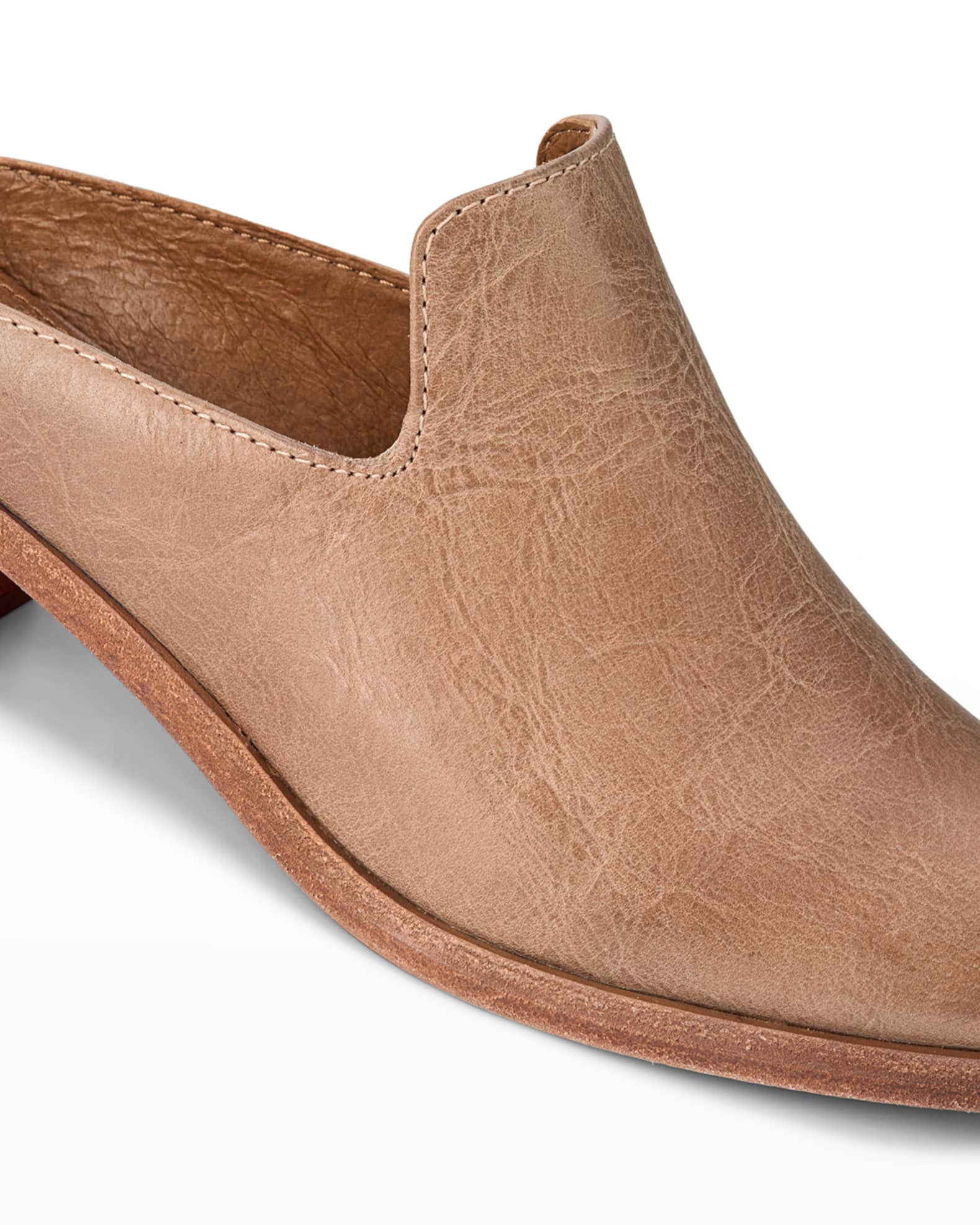 frye leather mules