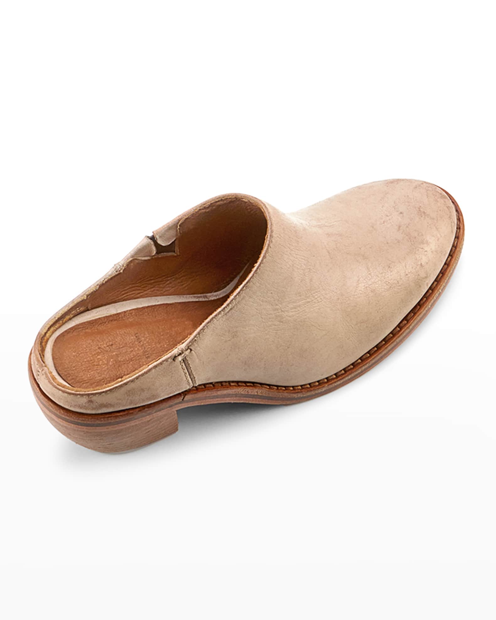 frye leather mules