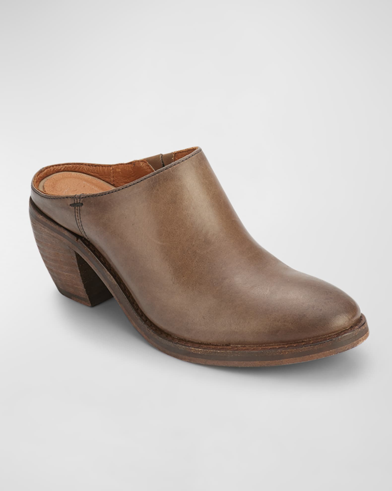 Frye Rosalia Leather Slide Mules Neiman Marcus