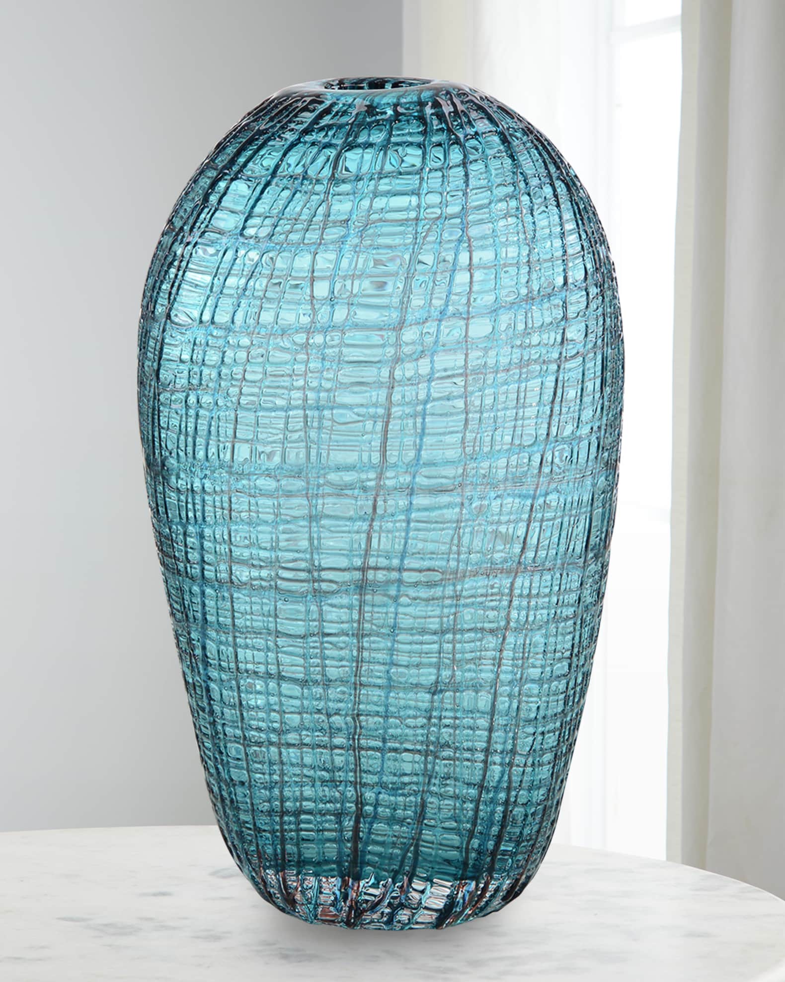 John-Richard Collection Blue and Grey Glass Vessel