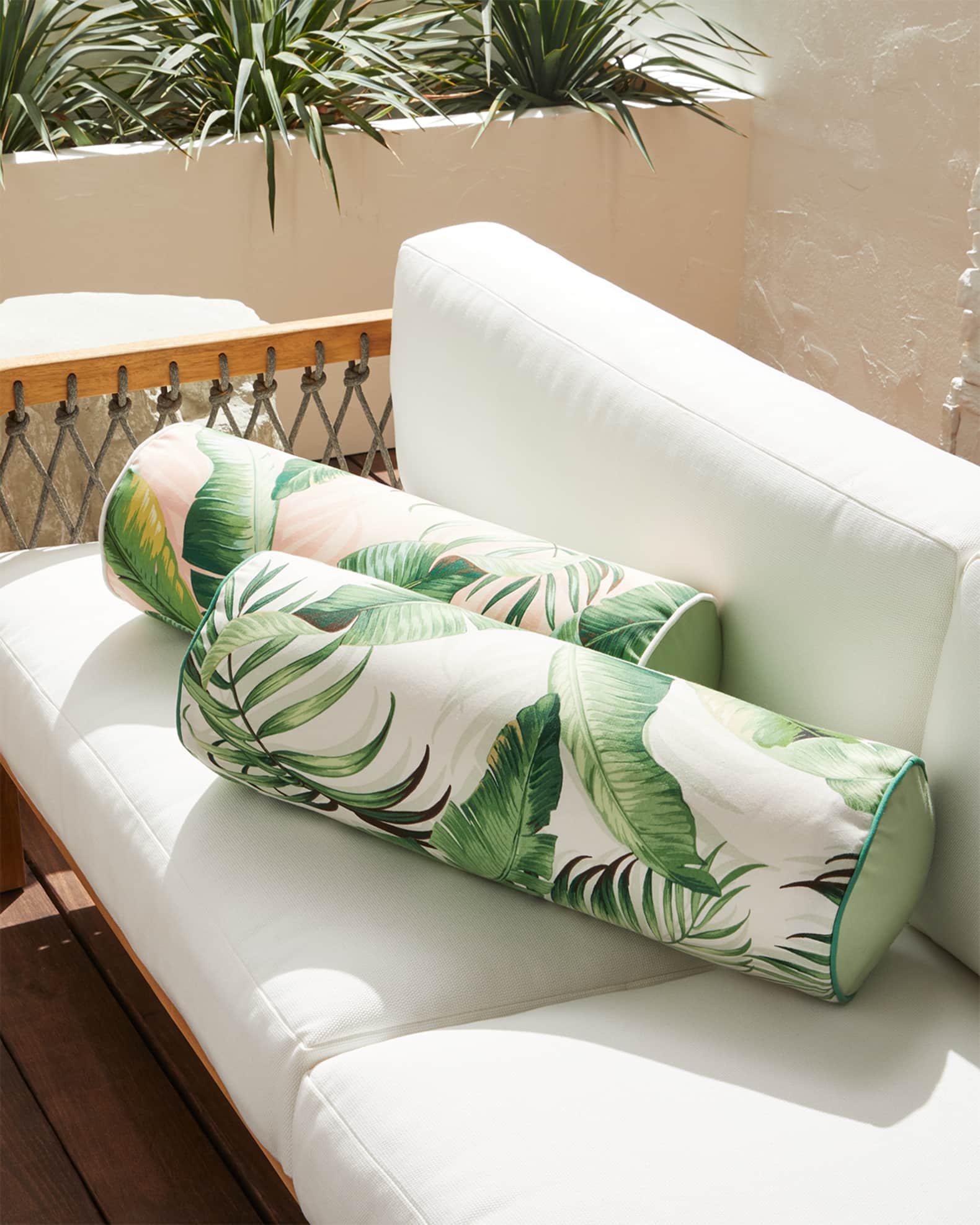 Abaca Banana Leaf Bolster Pillow 0