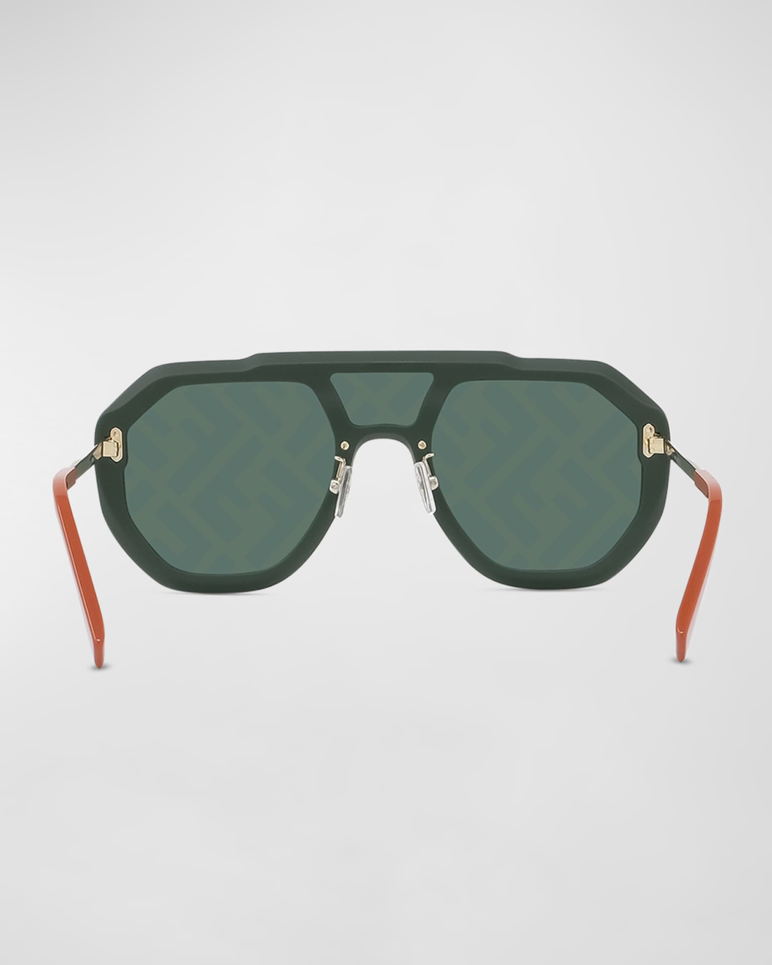 Fendi Men's Logo Pilot Mask Sunglasses