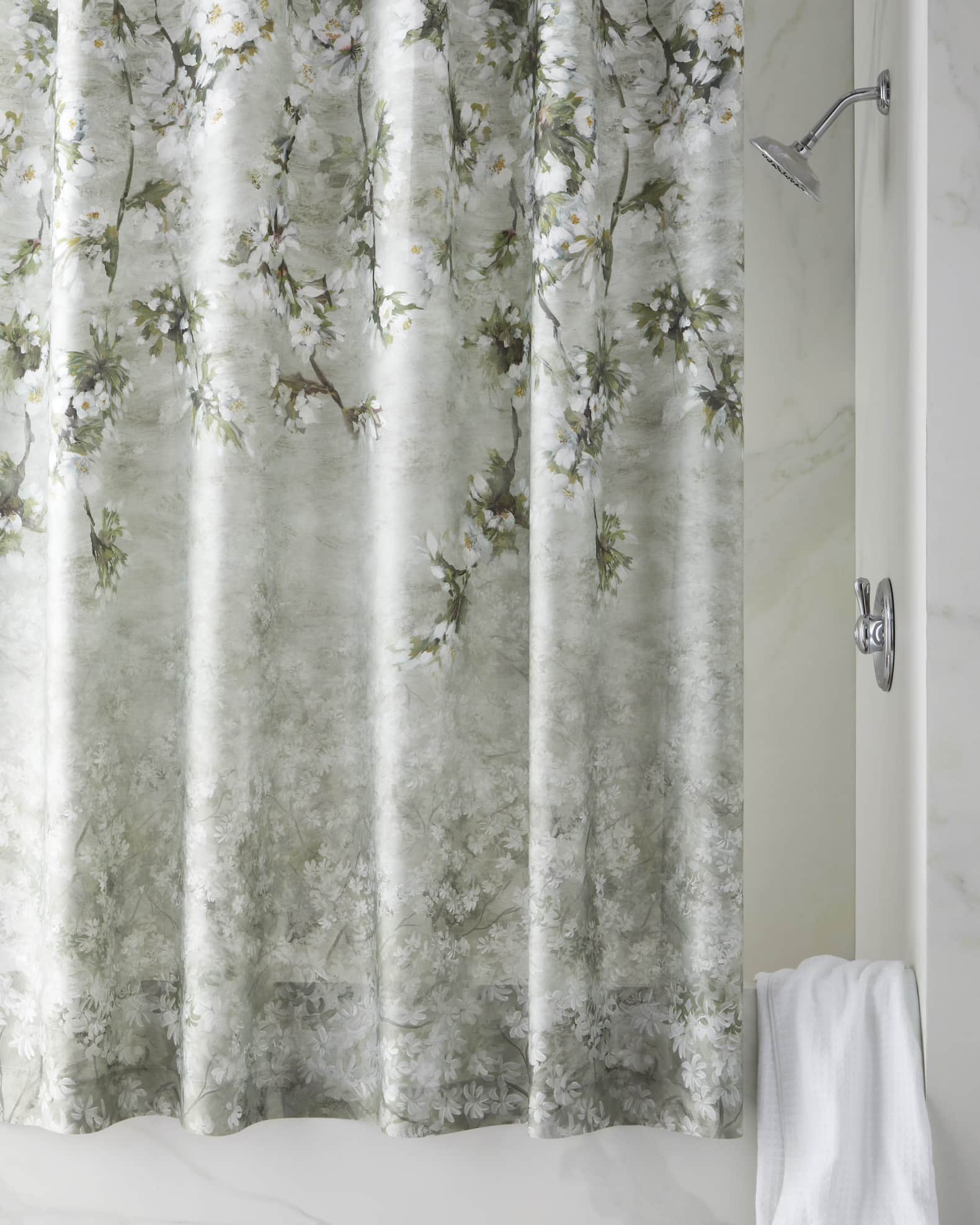 Designers Guild Assam Blossom Dove Shower Curtain Neiman Marcus