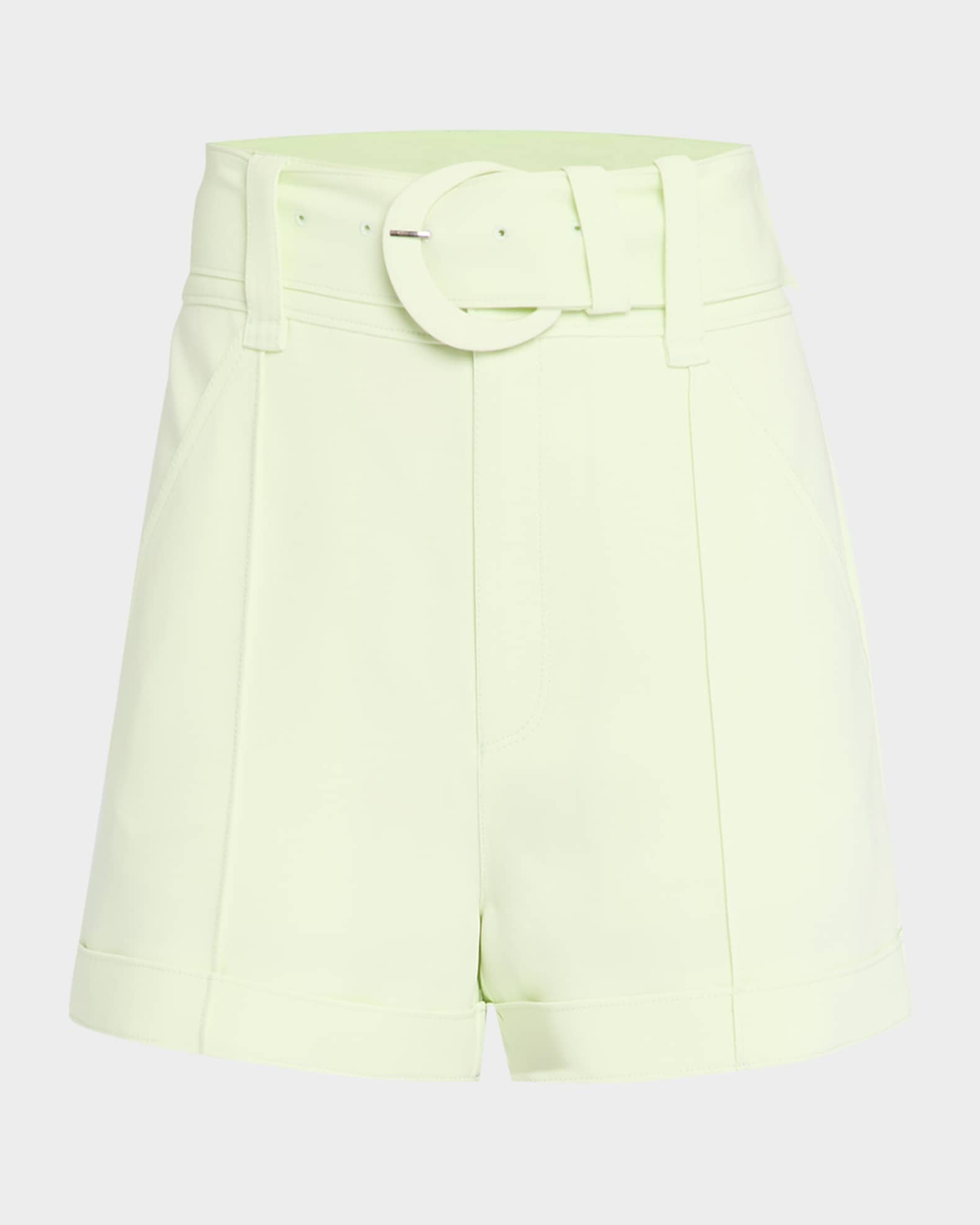 Aldi Belted High-Rise Stitched Shorts 0