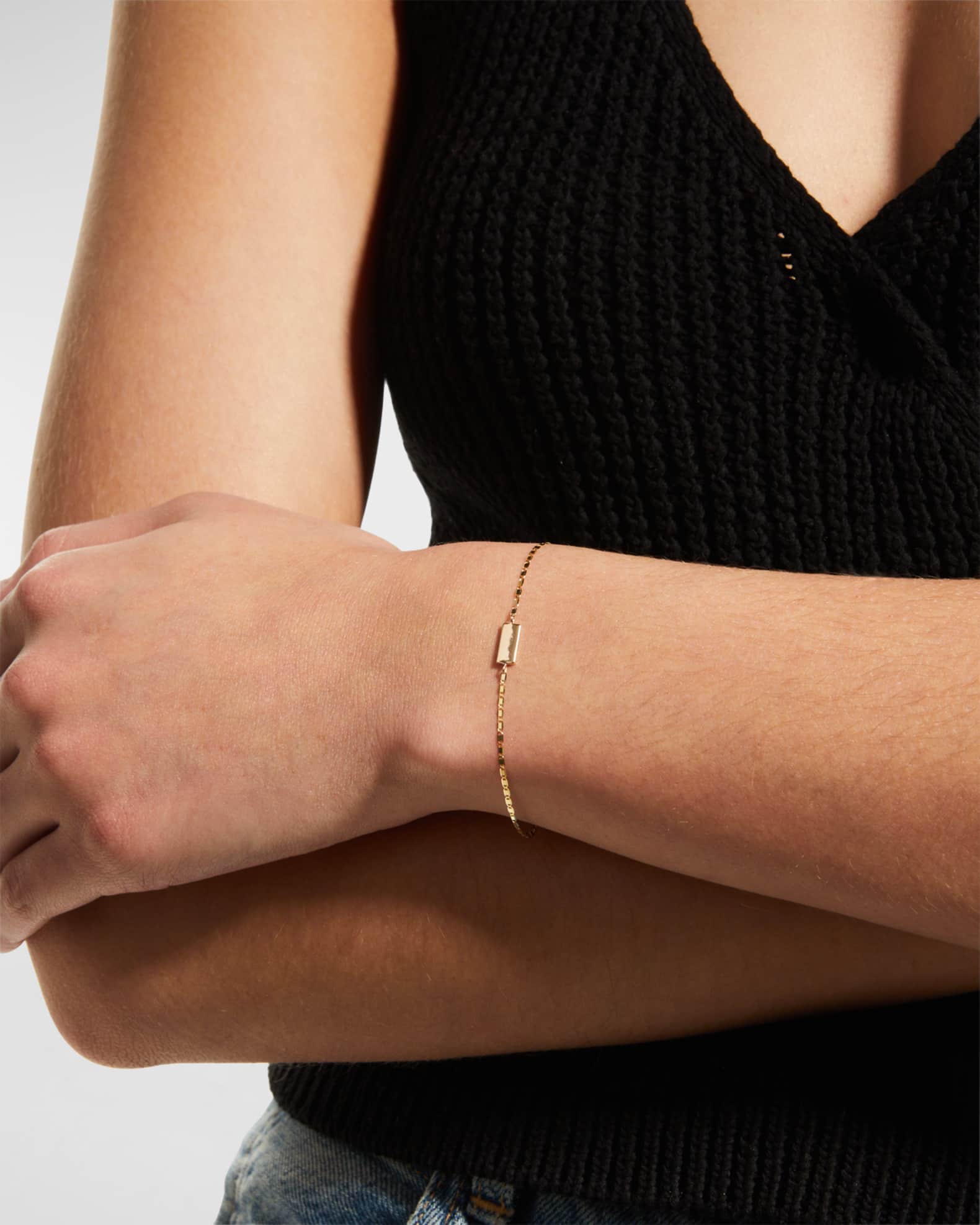 Petite Malibu Gold Tag Bracelet 1
