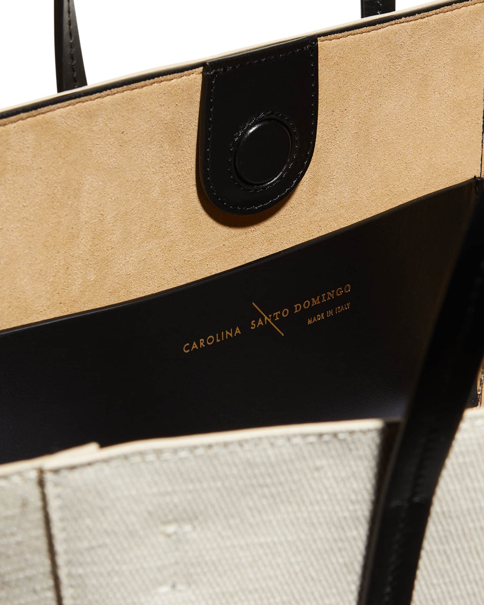 Carolina Santo Domingo Caspia Mini Canvas Tote Bag | Neiman Marcus