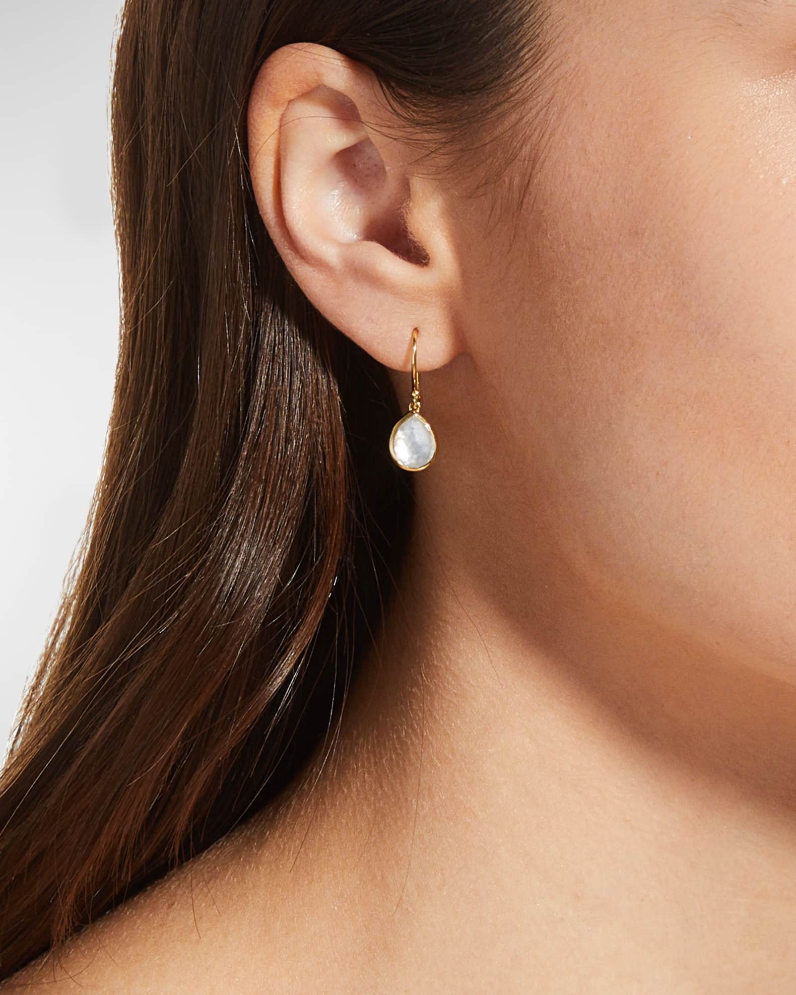 Teeny Teardrop Earrings in 18K Gold 1