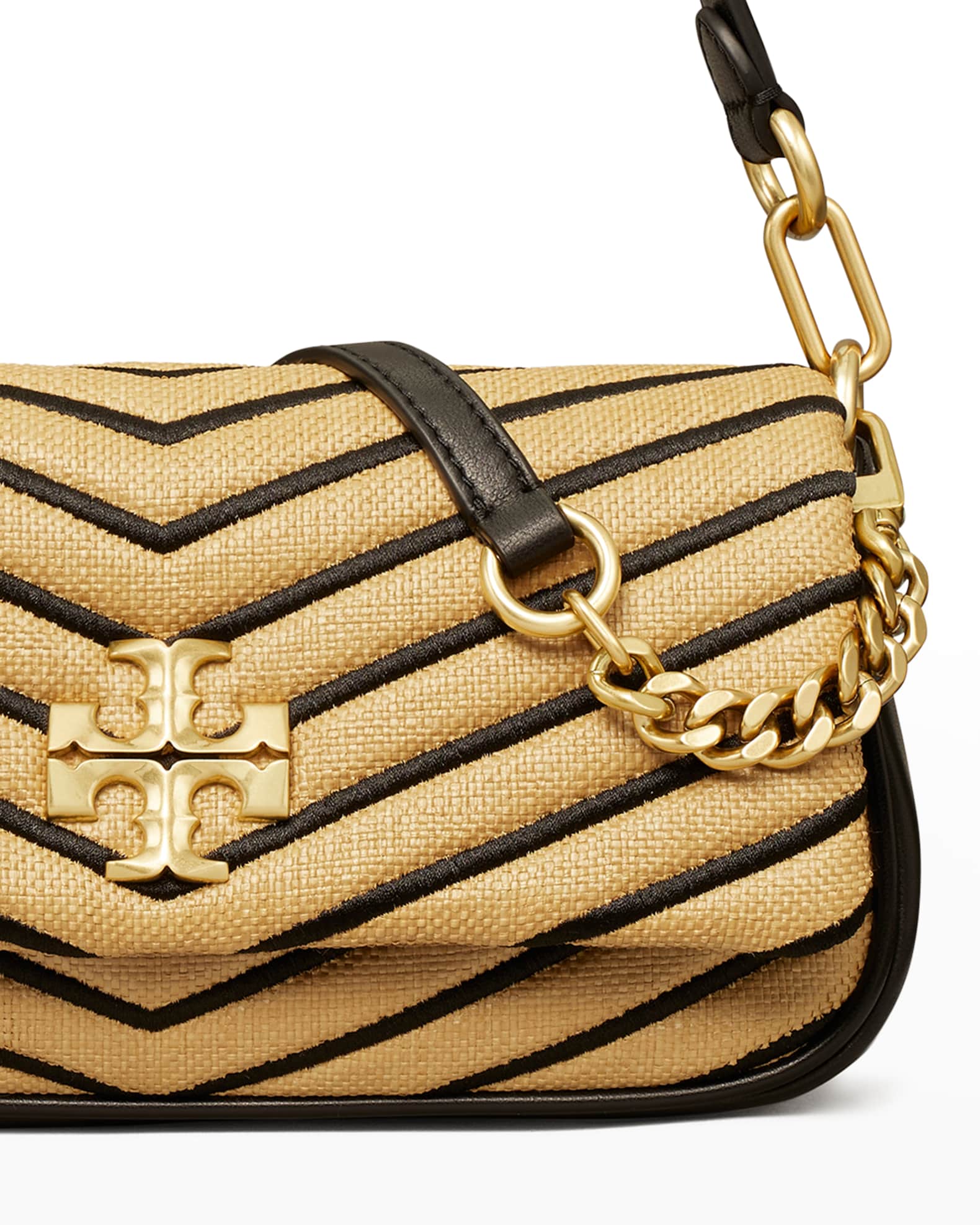 Tory Burch Kira Small Chevron Straw Shoulder Bag Neiman Marcus