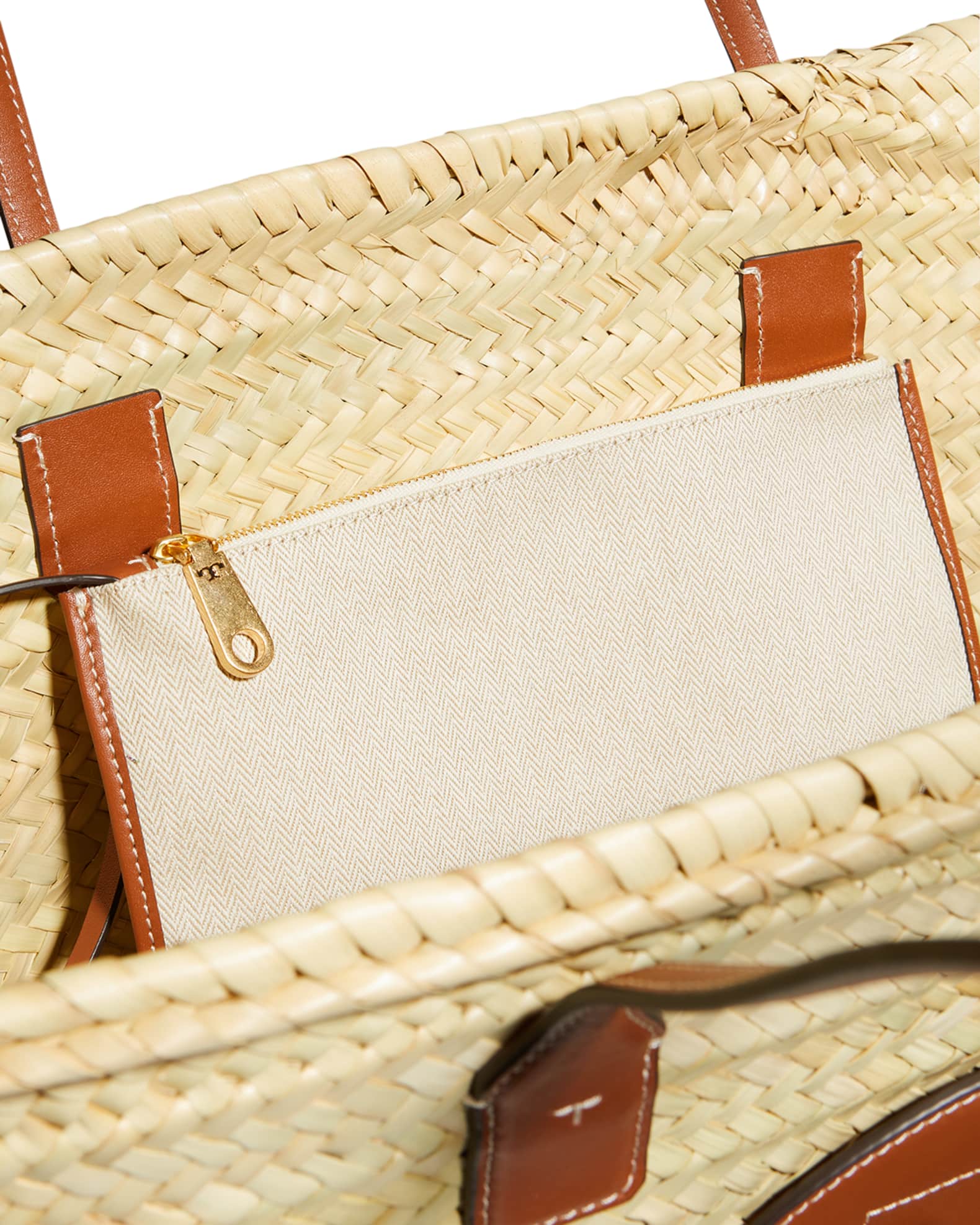 Tory Burch Ella Large Straw Basket Tote Bag Neiman Marcus