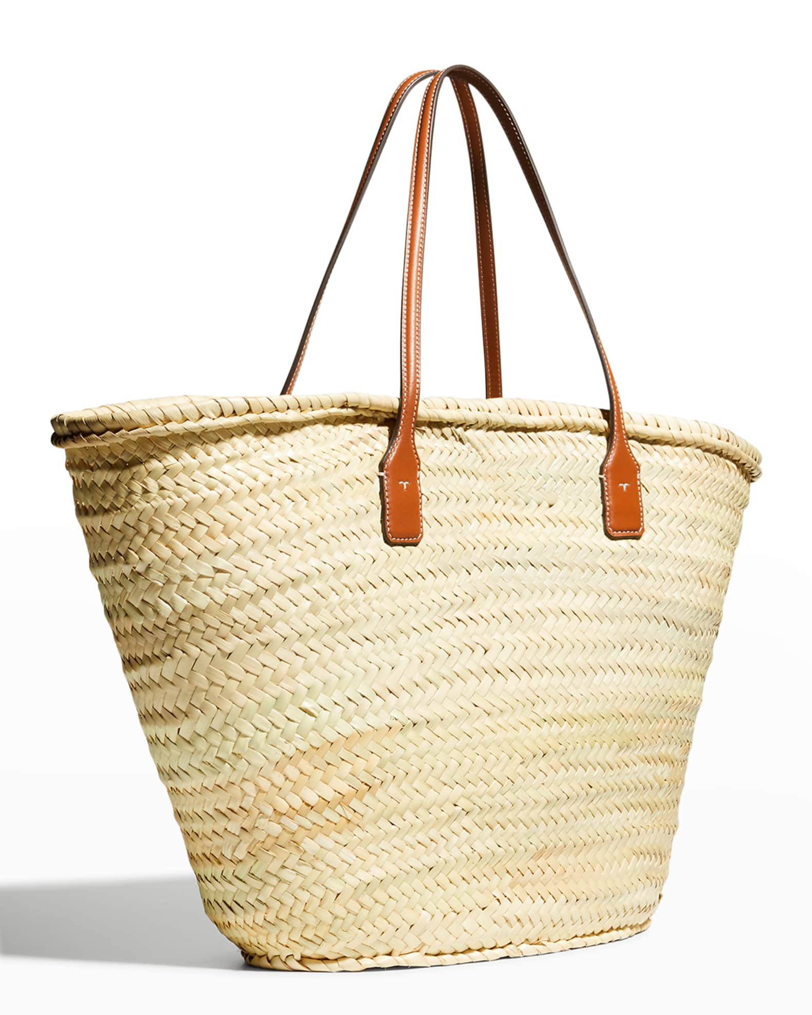 Tory Burch Ella Large Straw Basket Tote Bag Neiman Marcus