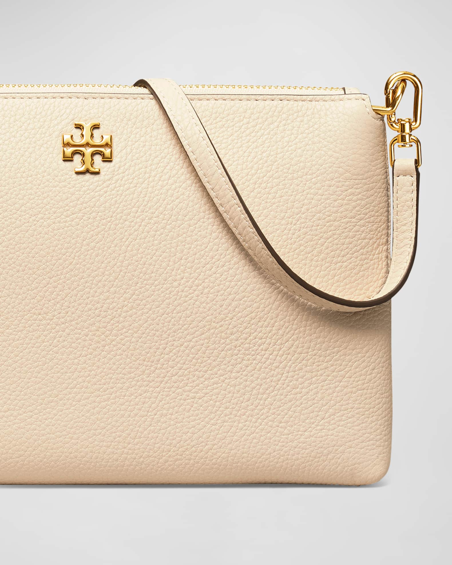 Tory Burch Kira Zip Pebbled Leather Crossbody Bag | Neiman Marcus