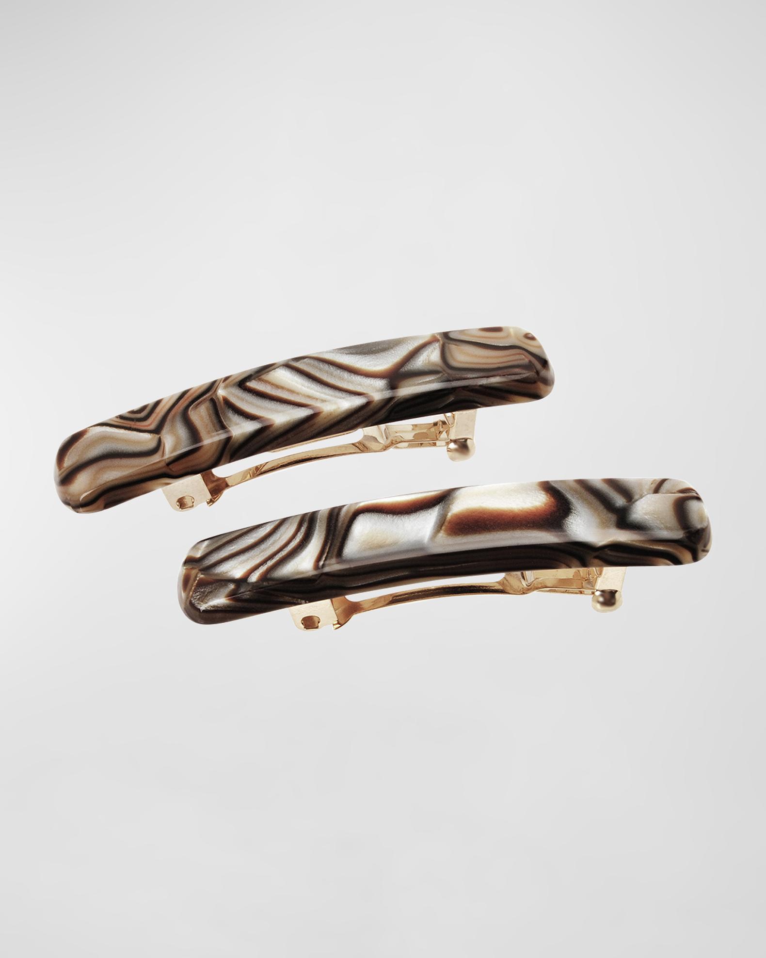France Luxe Mini Classic Rectangle Barrettes, Set of 2 | Neiman Marcus