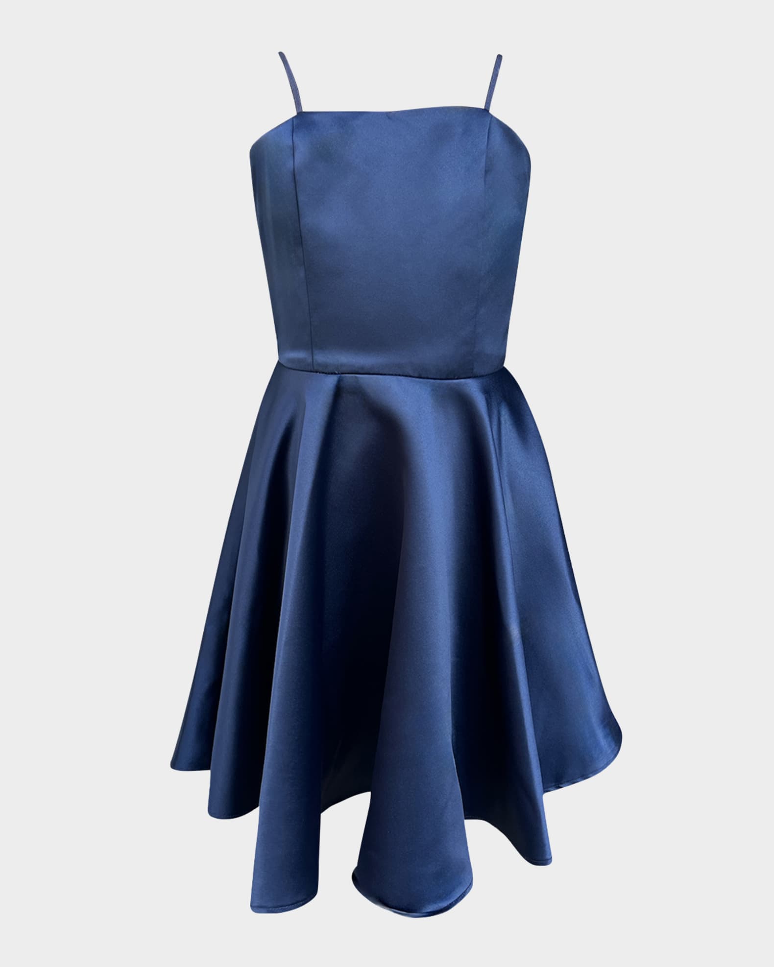 Un Deux Trois Girl's Solid Satin Sweetheart Dress, Size 7-20