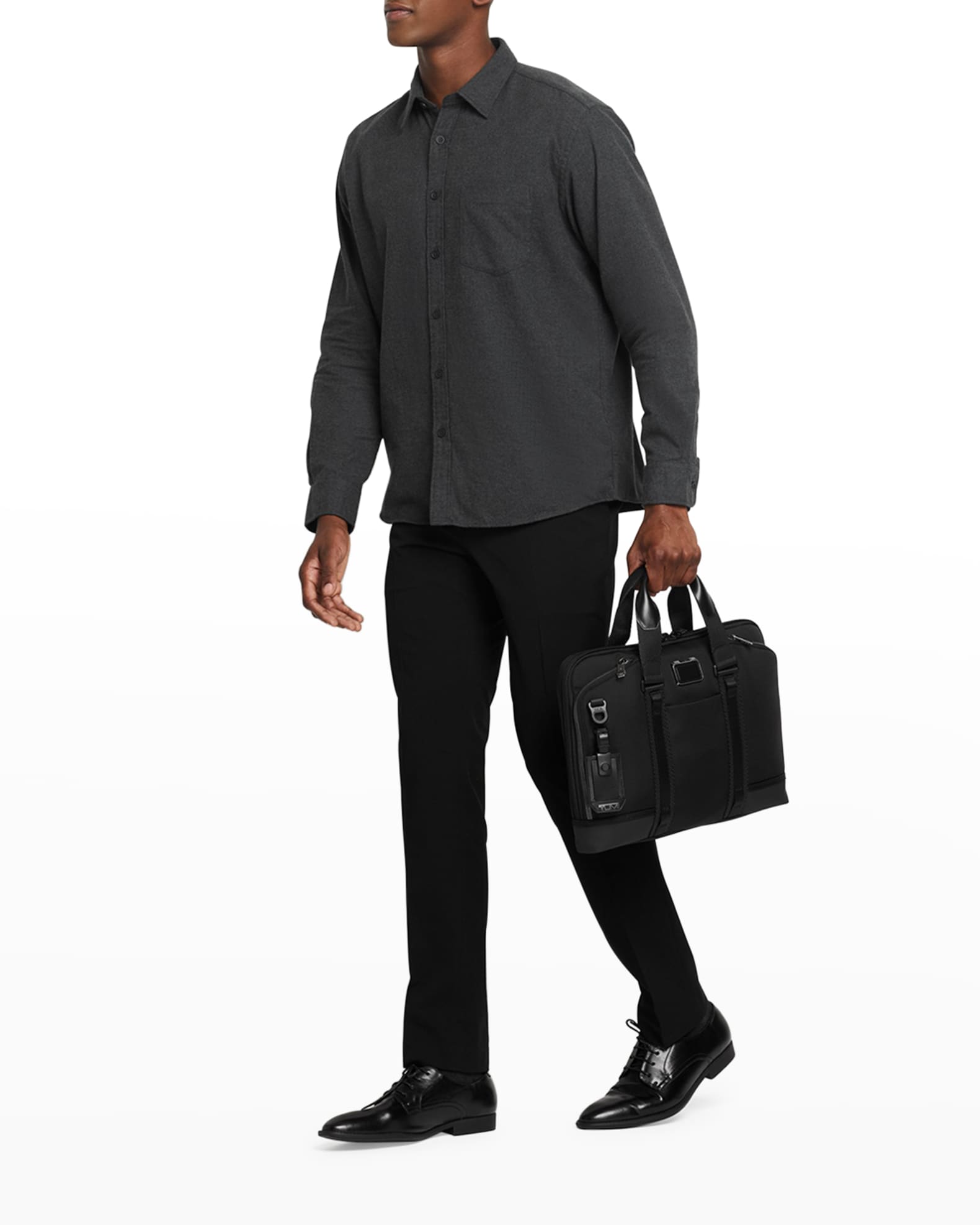 TUMI Academy Leather Briefcase Neiman Marcus
