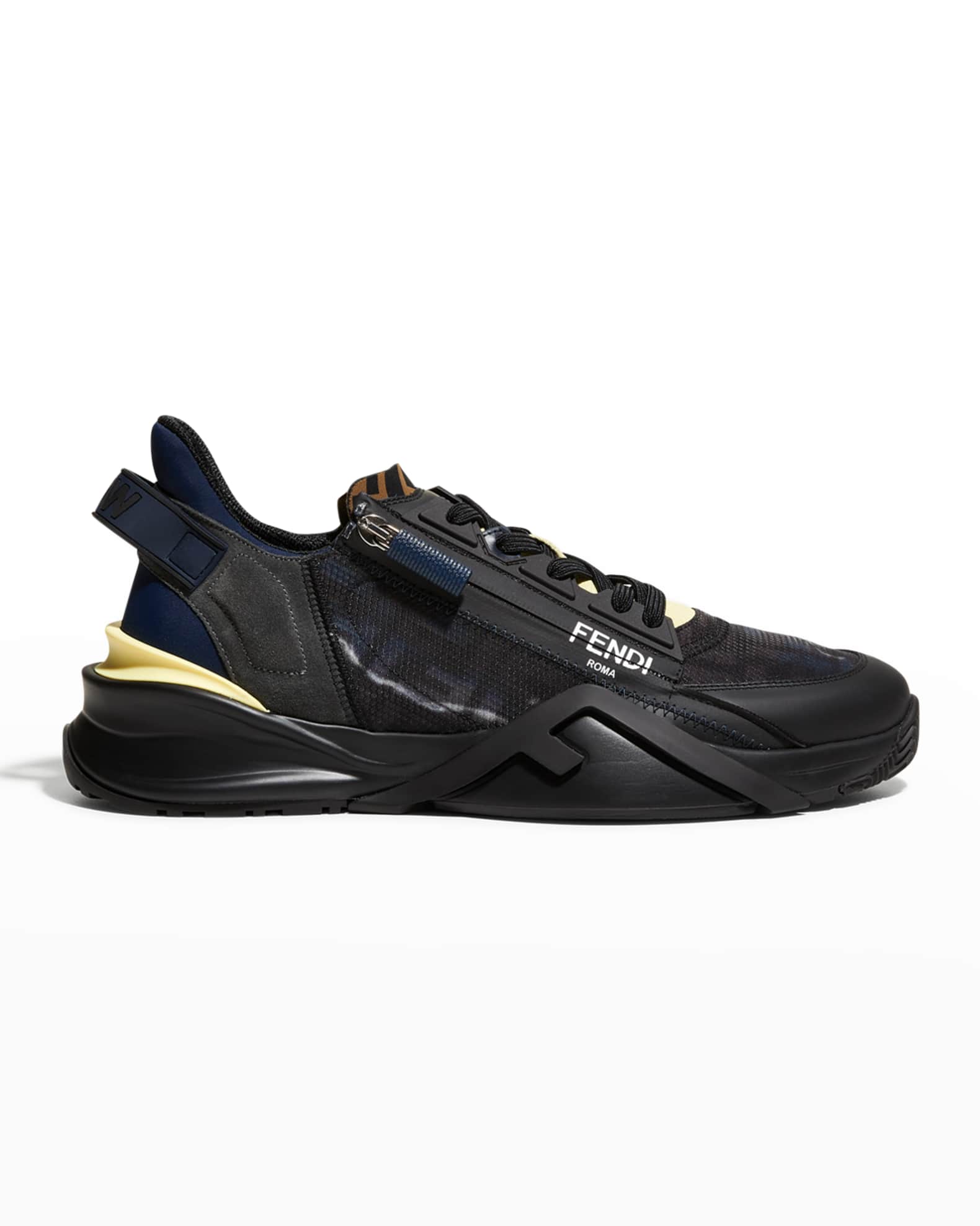 fendi suede trim sneaker
