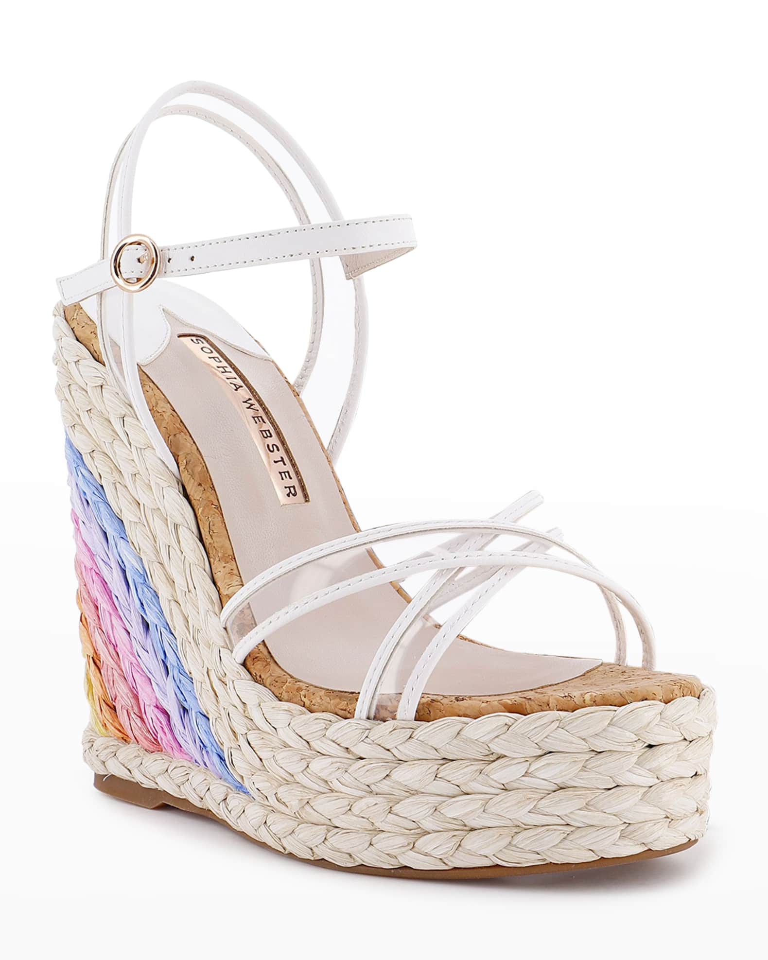 Sophia Webster Ines Multicolored Wedge Espadrille Sandals | Neiman Marcus