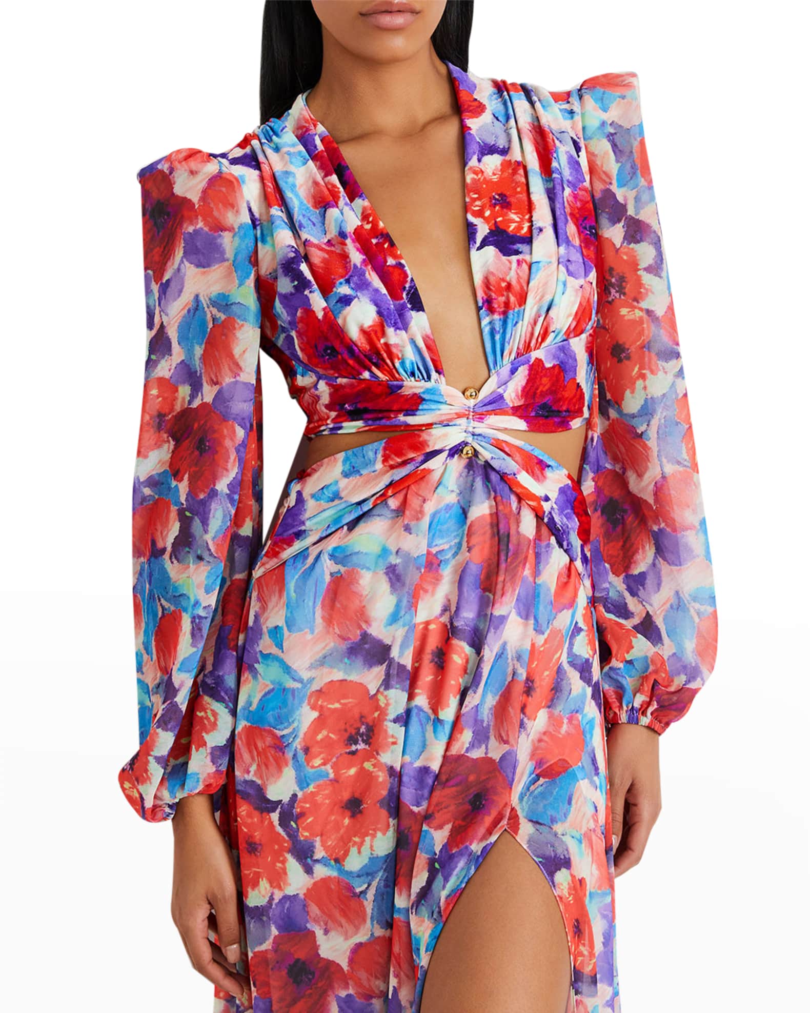 Zerina | Plunge Cutout Maxi Dress