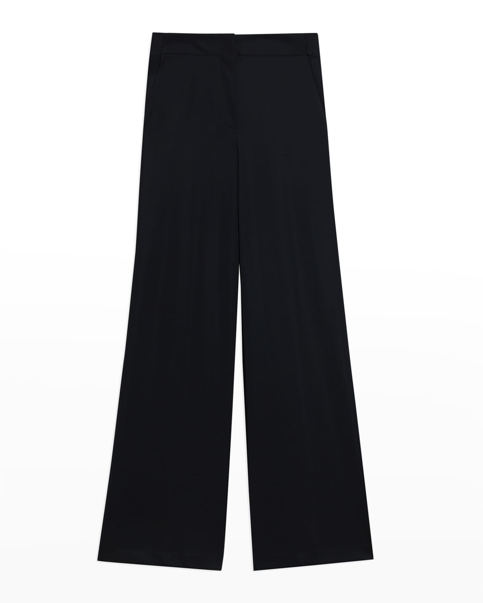 Theory Terena Precision Ponte Cropped Wide-Leg Pants | Neiman Marcus