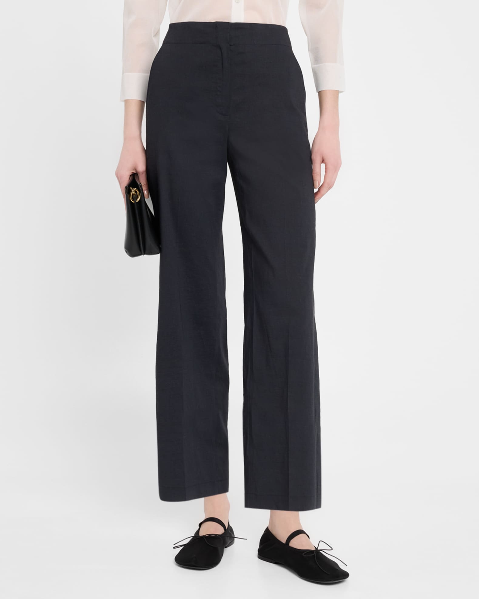 Theory clean wide leg pants deals