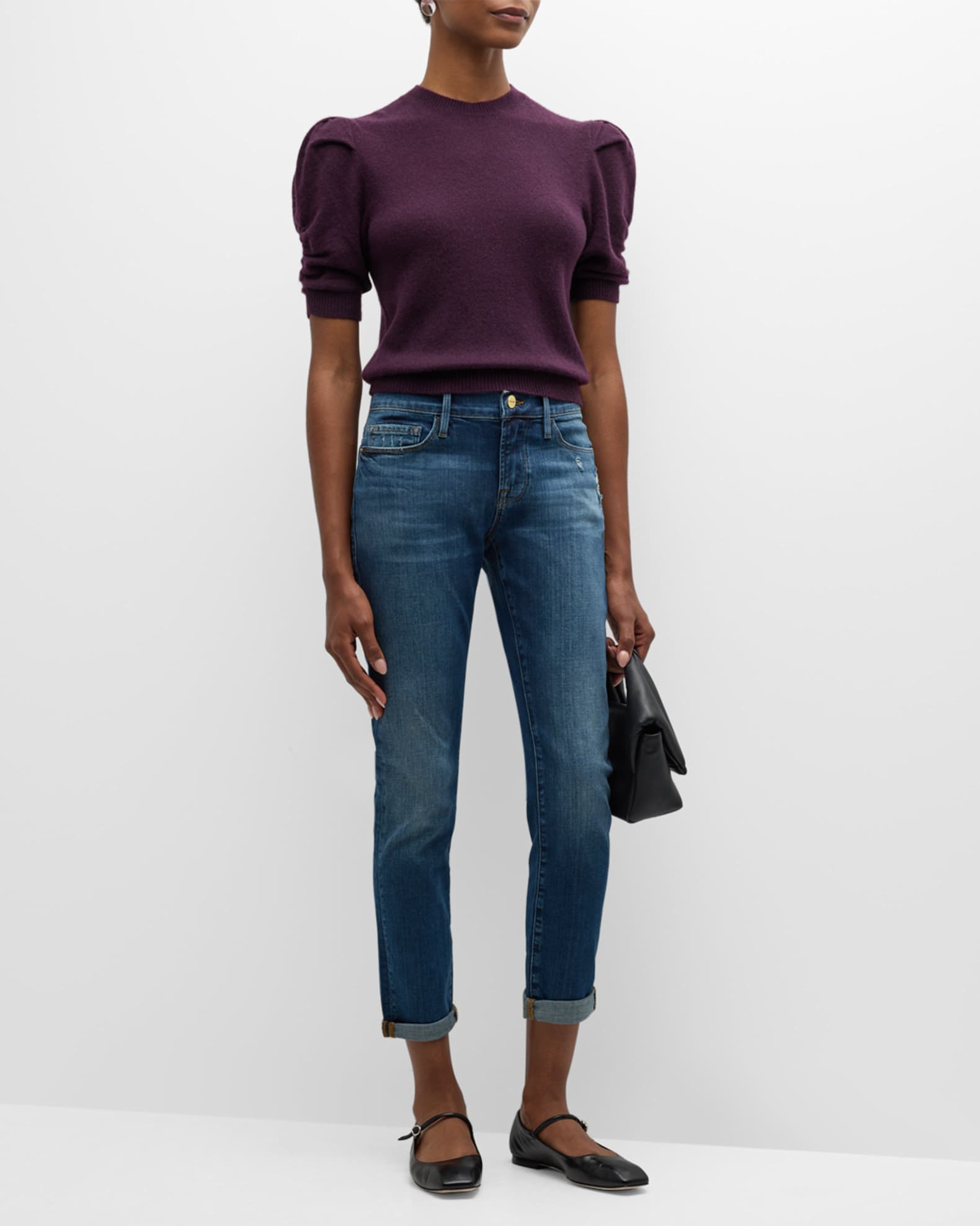 Le Garcon Cropped Boyfriend Jeans 1