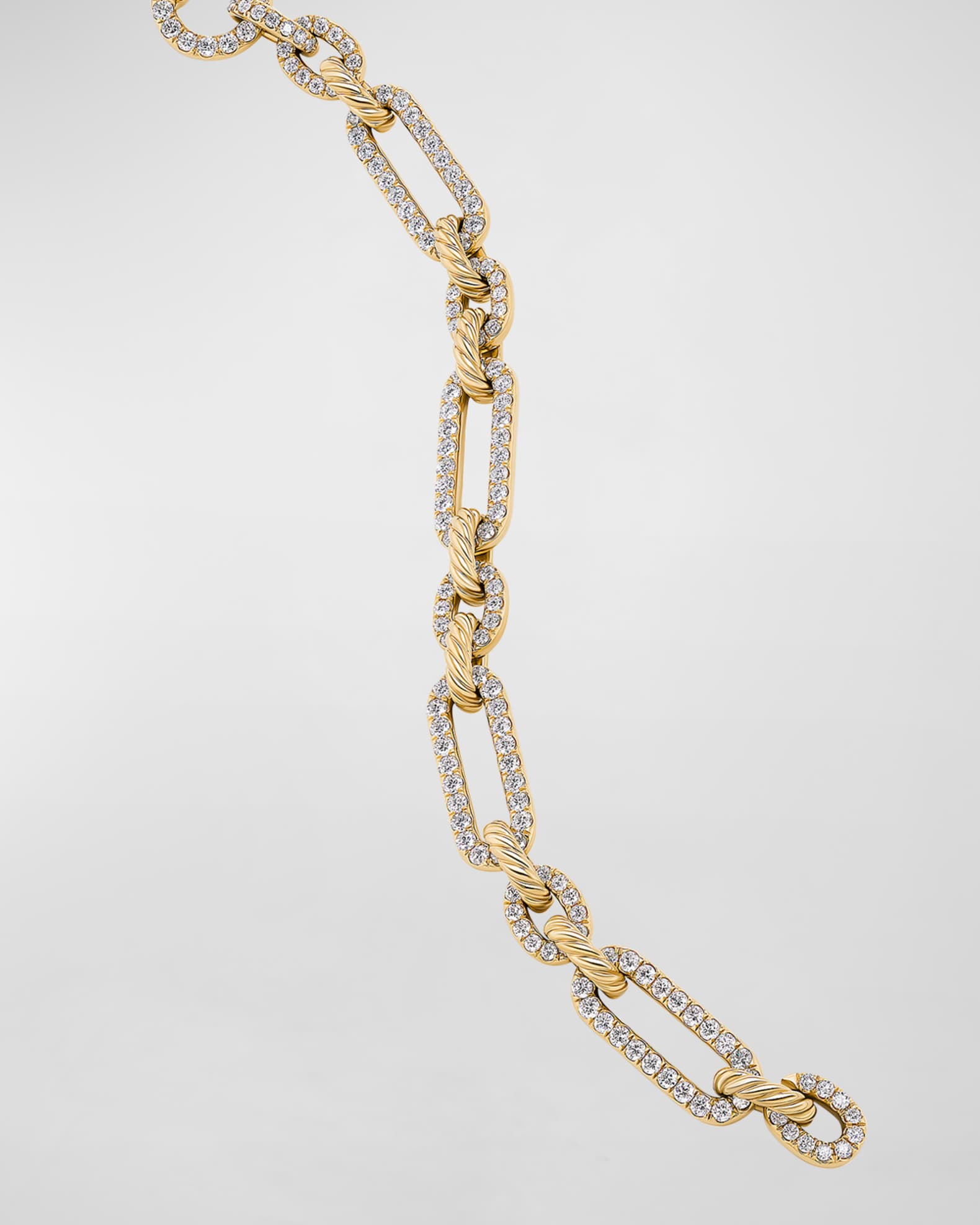 David Yurman Lexington Chain Bracelet with Diamonds in 18K Gold, 9.8mm ...