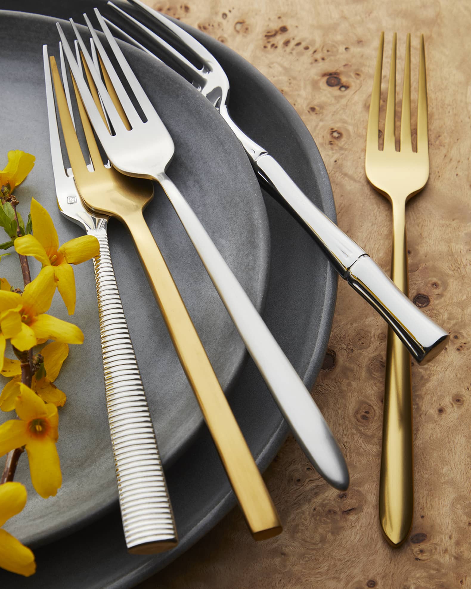 Velo Flatware Set in Brushed Gold | Parachute