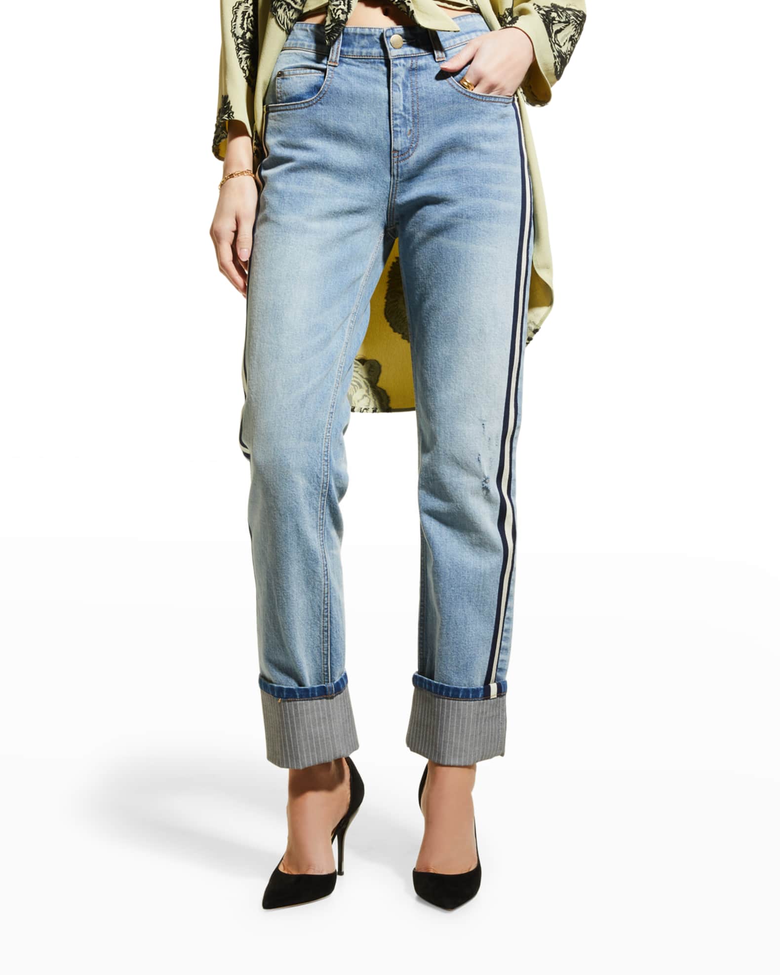 Hellessy Carl SideStripe StraightLeg Ankle Jeans Neiman Marcus
