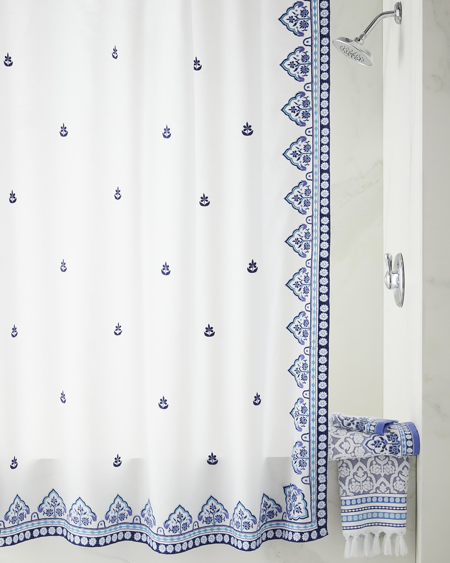 John Robshaw Sheetal Shower Curtain Neiman Marcus